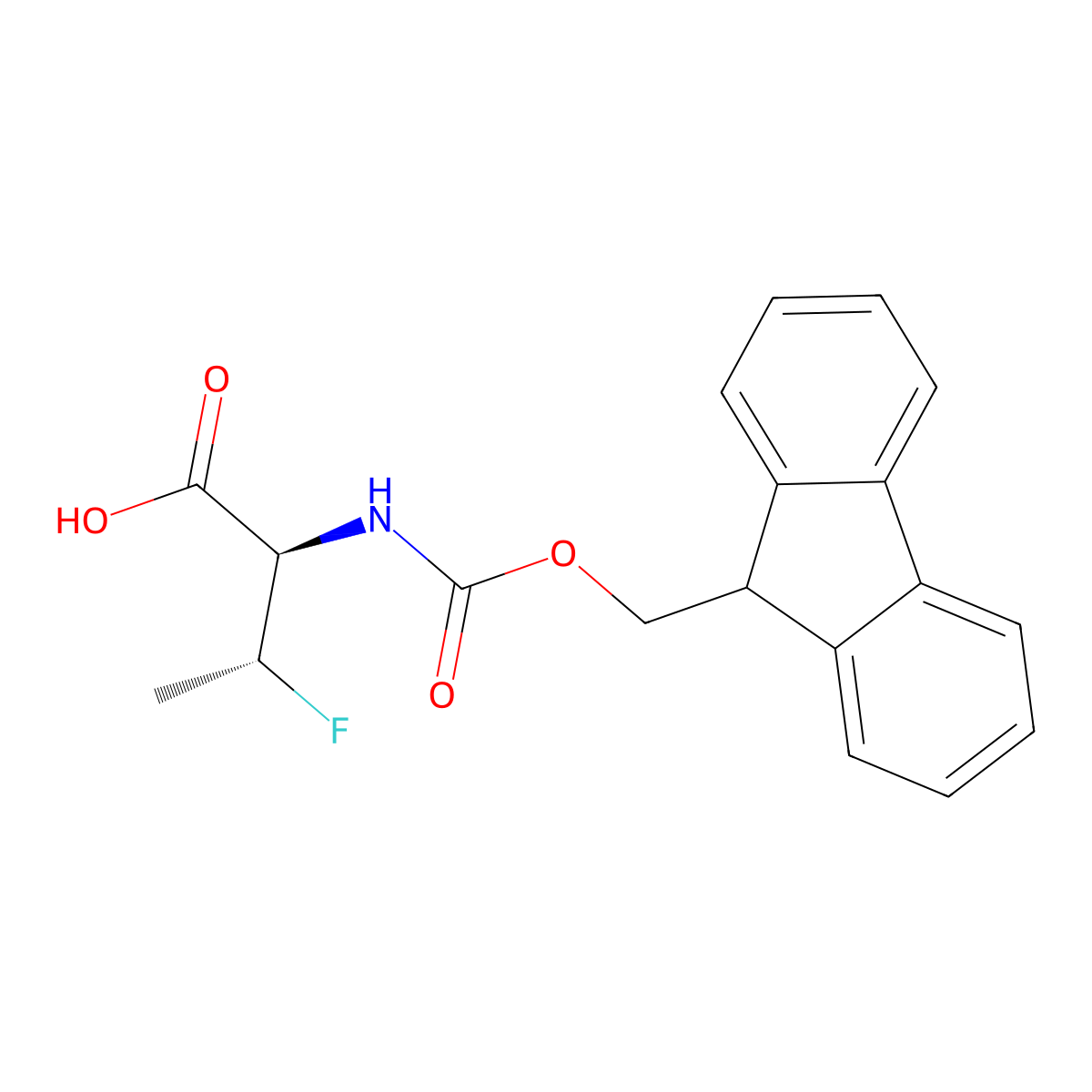 (2R,3R)-2-({[(9H-fluoren-9-yl)methoxy]carbonyl}amino)-3-fluorobutanoic acid molecular structure, CAS 2679838-80-1