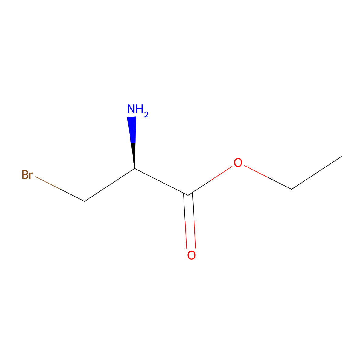 ethyl (2S)-2-amino-3-bromopropanoate molecular structure, CAS 2679839-23-5