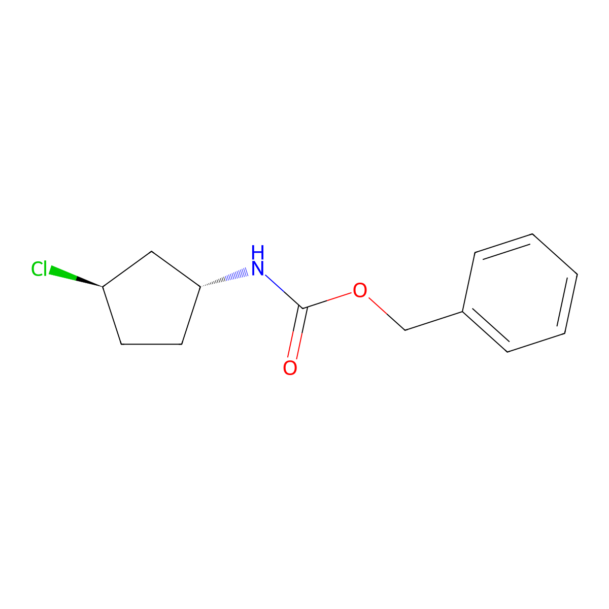 rac-benzyl N-[(1R,3R)-3-chlorocyclopentyl]carbamate molecular structure, CAS 2679839-35-9