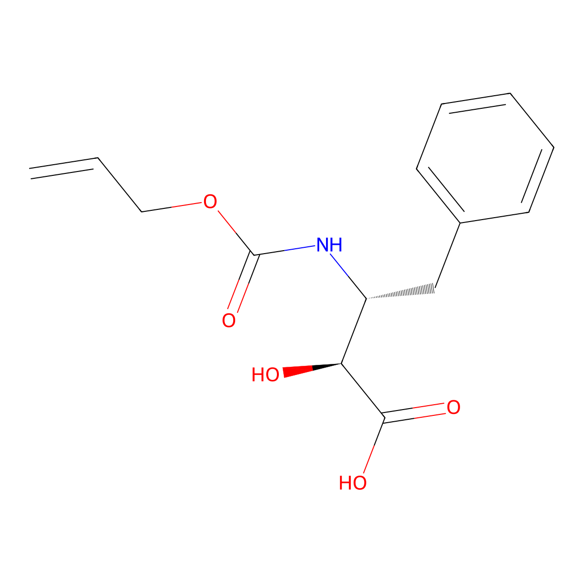 (2S,3R)-2-hydroxy-4-phenyl-3-{[(prop-2-en-1-yloxy)carbonyl]amino}butanoic acid molecular structure, CAS 2679839-36-0