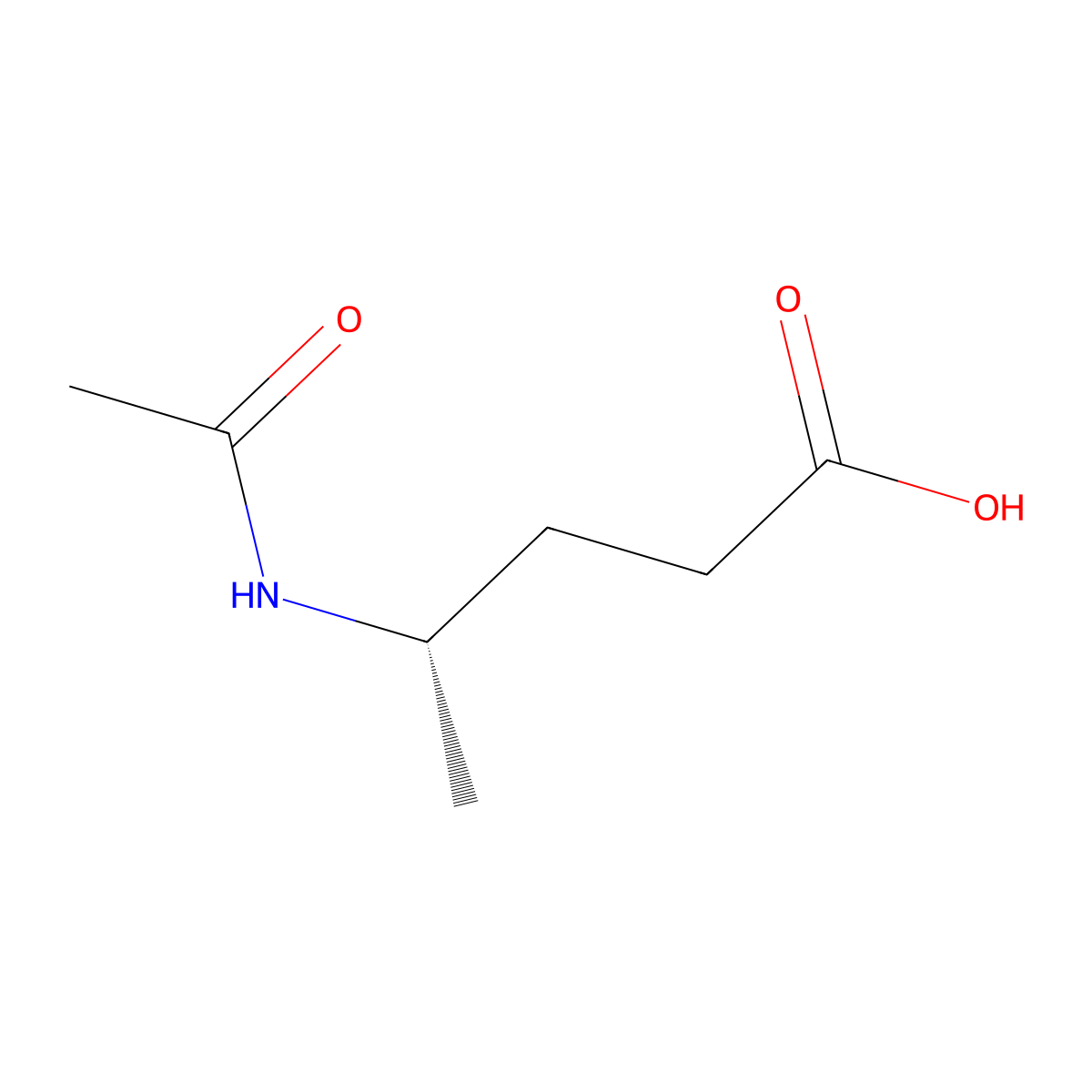 (4S)-4-acetamidopentanoic acid molecular structure, CAS 2679839-39-3