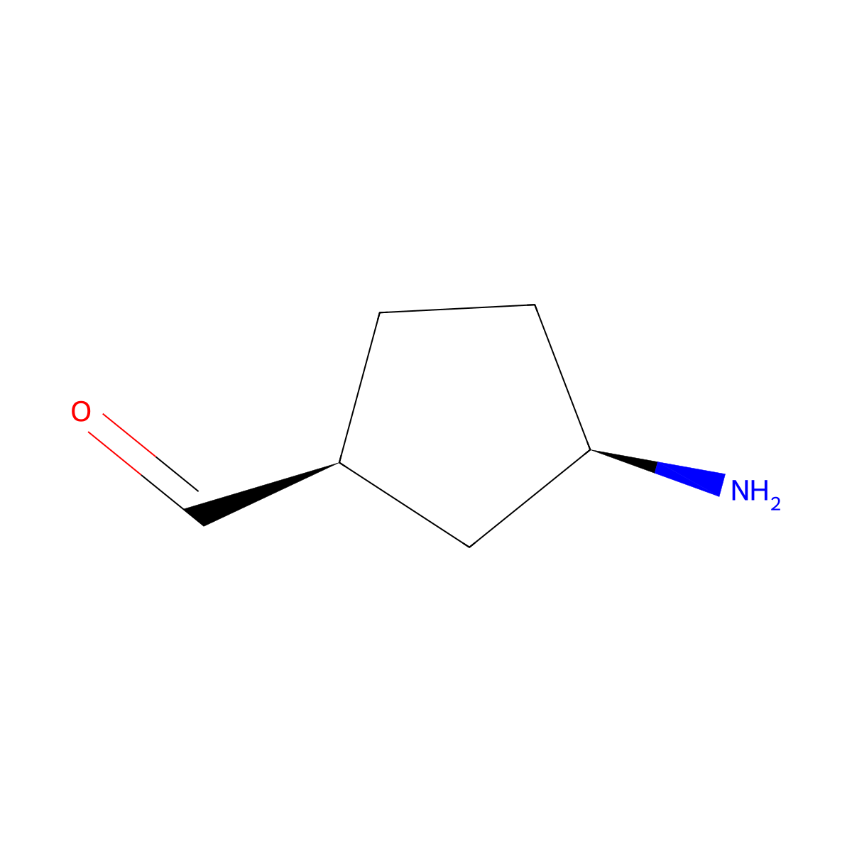 3-Aminocyclopentane-1-carbaldehyde molecular structure, CAS 2679858-53-6