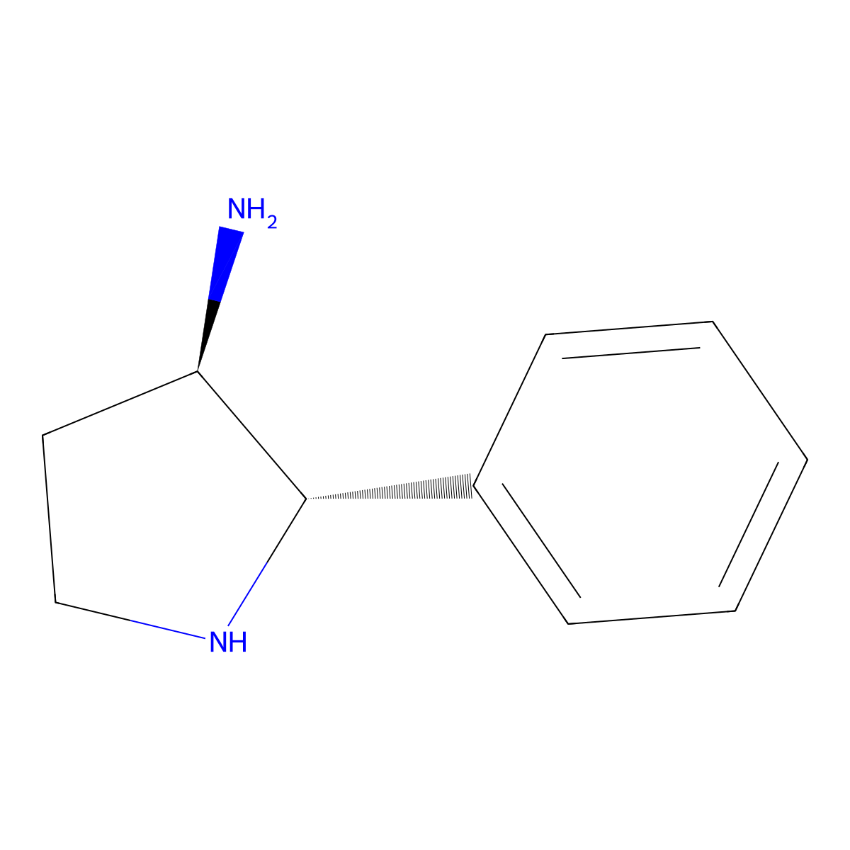 rac-(2R,3S)-2-phenylpyrrolidin-3-amine molecular structure, CAS 2679858-60-5