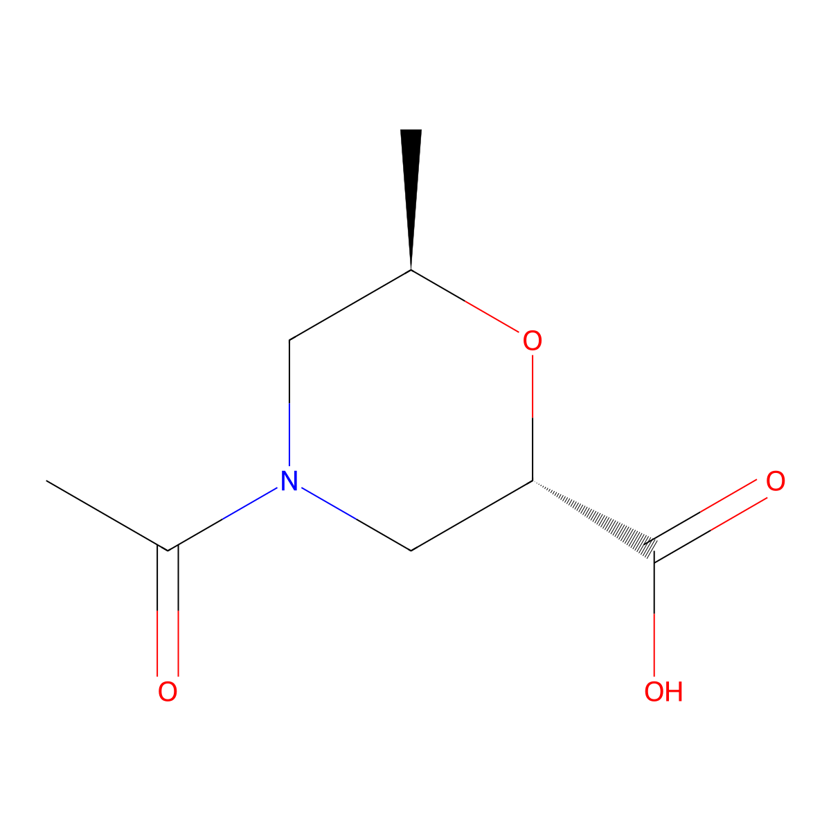 (2S,6R)-4-acetyl-6-methylmorpholine-2-carboxylic acid molecular structure, CAS 2679858-80-9