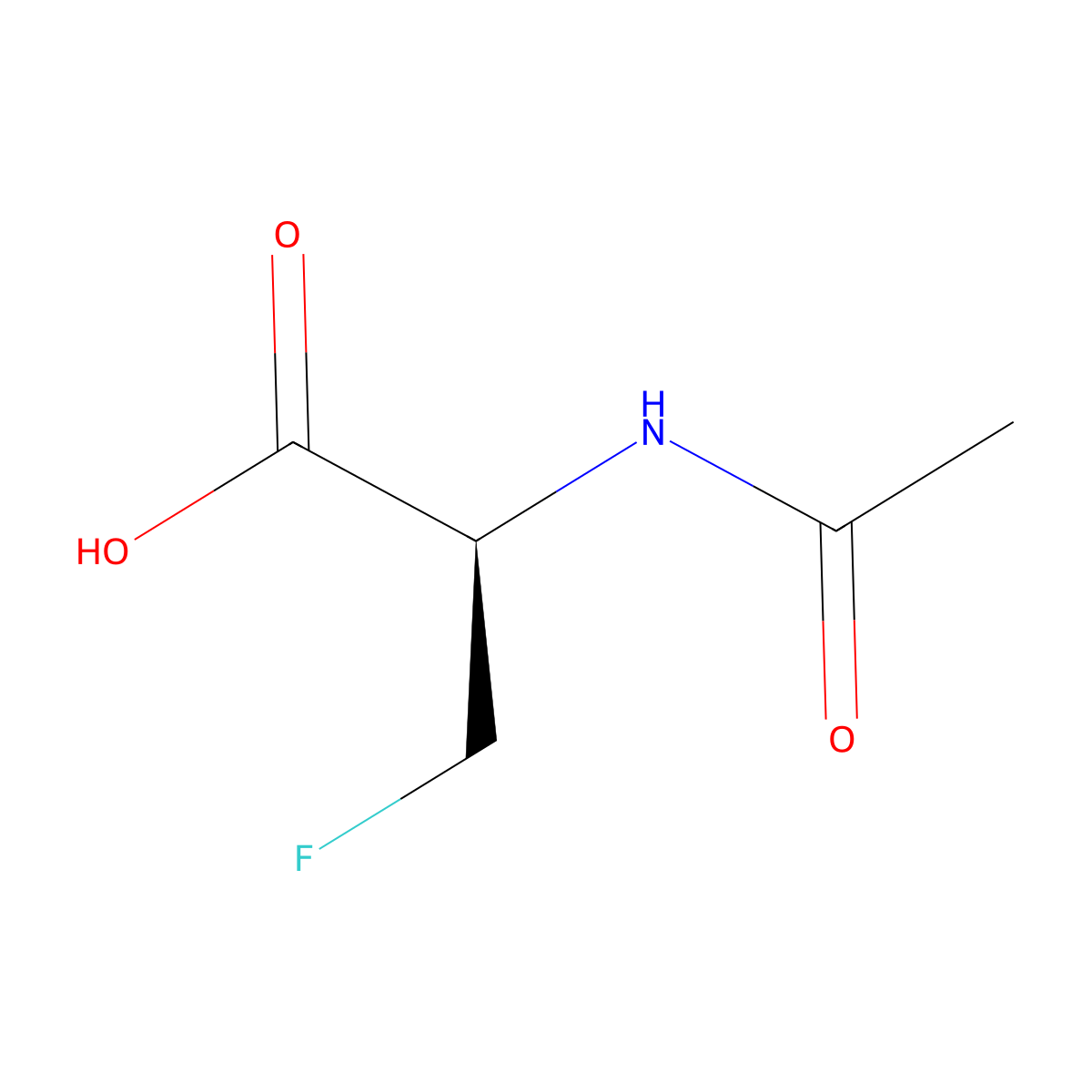 (2R)-2-acetamido-3-fluoropropanoic acid molecular structure, CAS 2679859-19-7