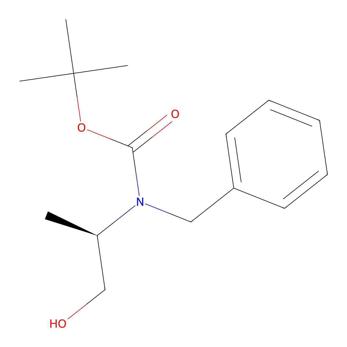 tert-butyl N-benzyl-N-[(2R)-1-hydroxypropan-2-yl]carbamate molecular structure, CAS 2679859-39-1