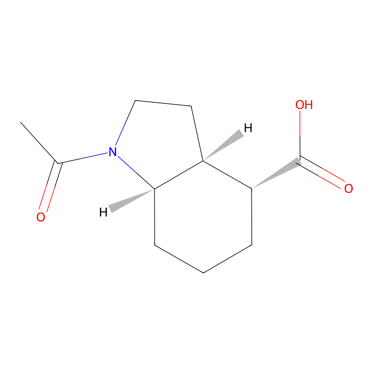 rac-(3aR,4S,7aS)-1-acetyl-octahydro-1H-indole-4-carboxylic acid molecular structure, CAS 2679859-52-8
