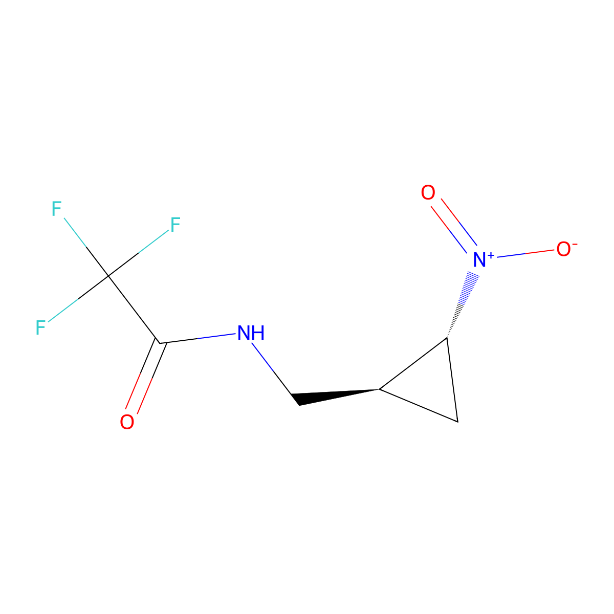 rac-2,2,2-trifluoro-N-{[(1R,2S)-2-nitrocyclopropyl]methyl}acetamide molecular structure, CAS 2679859-69-7