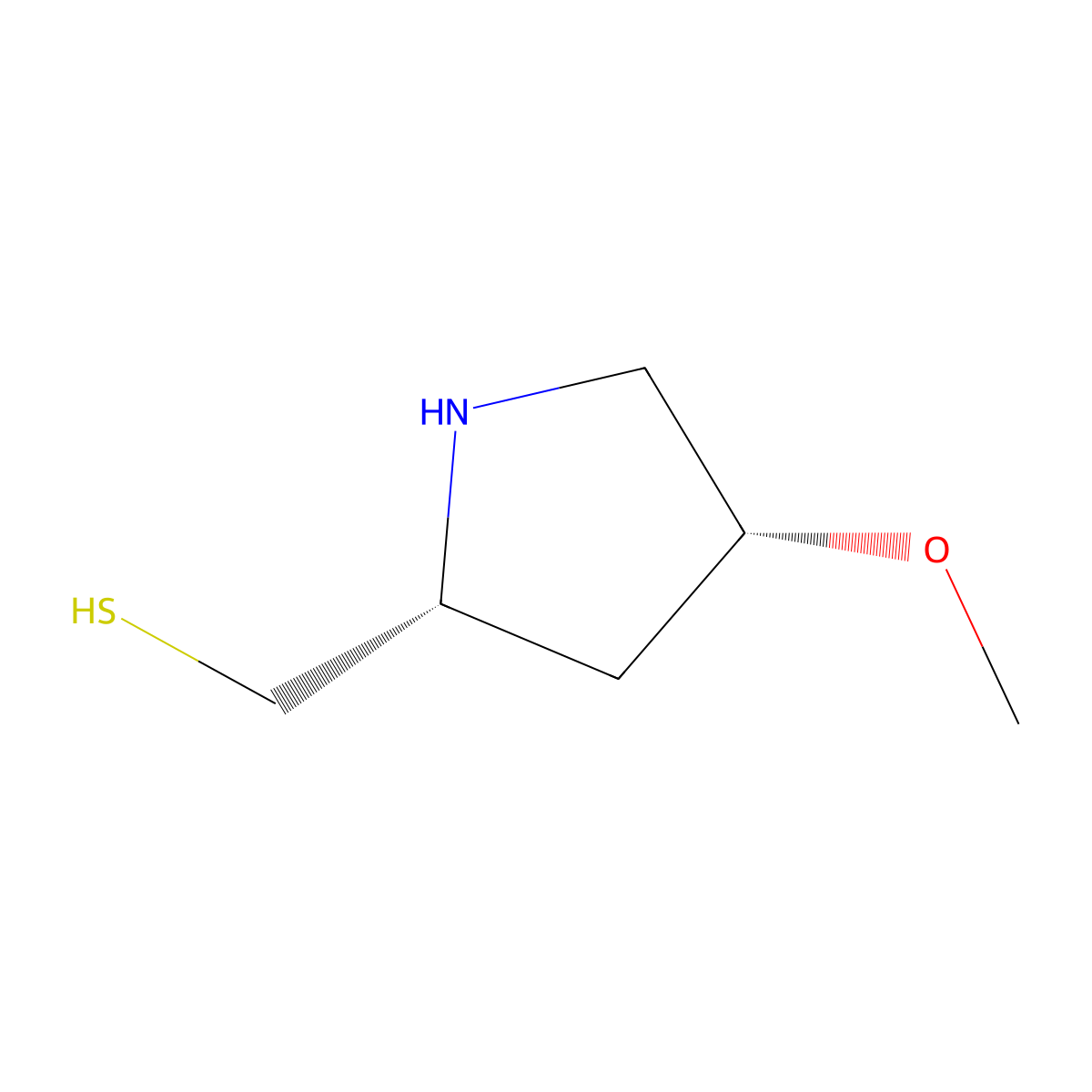 [(2R,4R)-4-methoxypyrrolidin-2-yl]methanethiol molecular structure, CAS 2679859-75-5