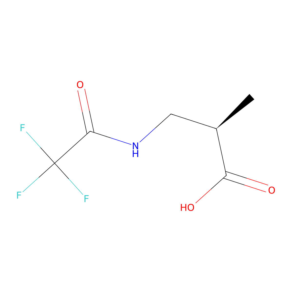 (2R)-2-methyl-3-(trifluoroacetamido)propanoic acid molecular structure, CAS 2679859-89-1