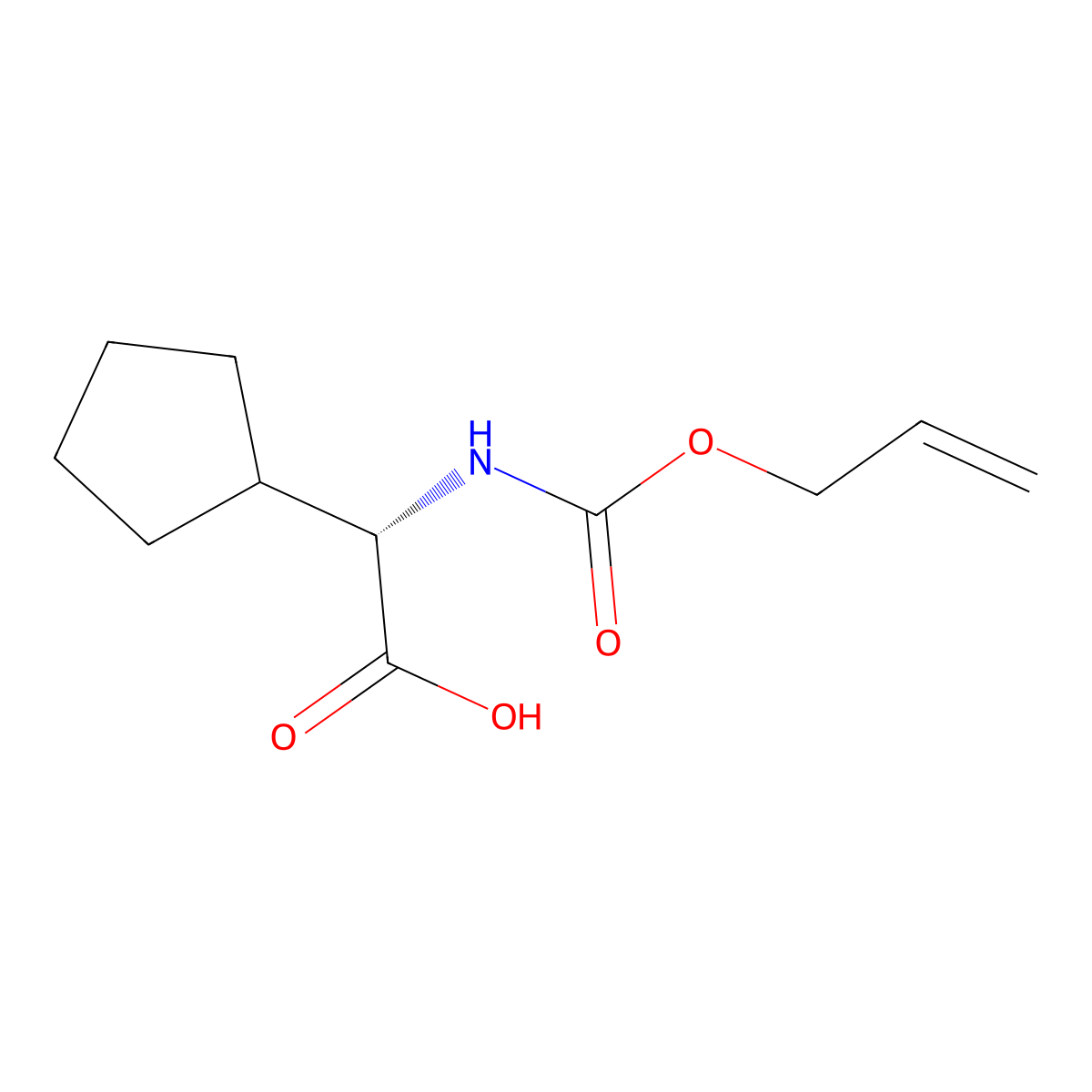 (S)-2-(((Allyloxy)carbonyl)amino)-2-cyclopentylacetic acid molecular structure, CAS 2679859-95-9