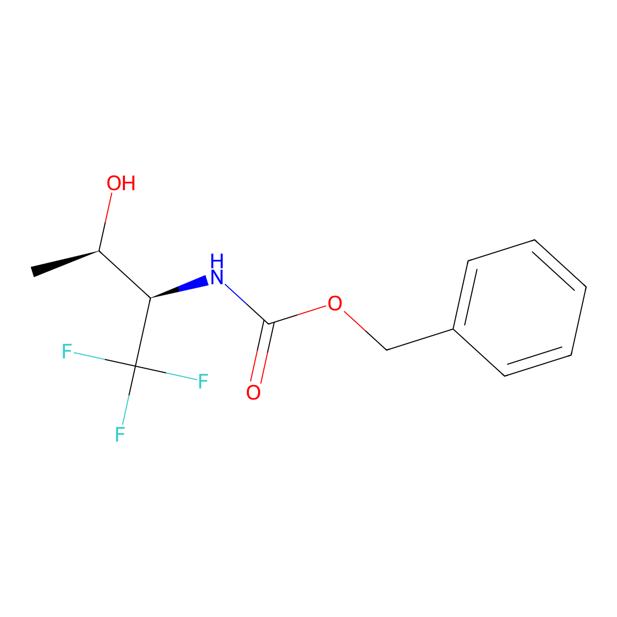 rac-benzyl N-[(2R,3R)-1,1,1-trifluoro-3-hydroxybutan-2-yl]carbamate molecular structure, CAS 2679860-10-5
