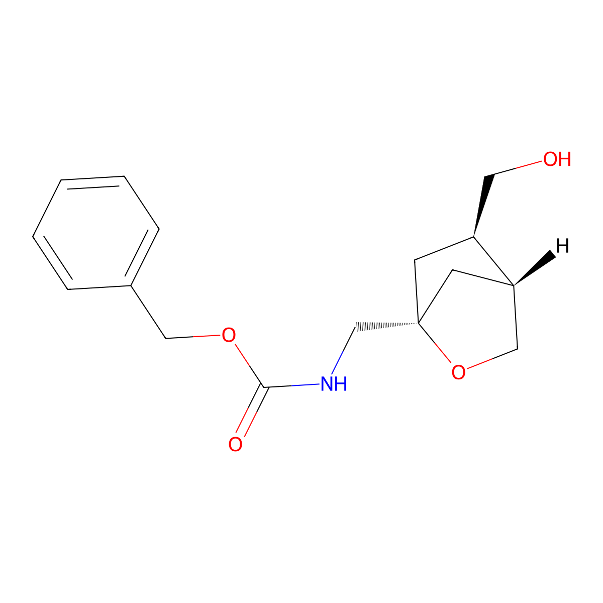 rac-benzyl N-{[(1R,4S,5S)-5-(hydroxymethyl)-2-oxabicyclo[2.2.1]heptan-1-yl]methyl}carbamate molecular structure, CAS 2679860-22-9