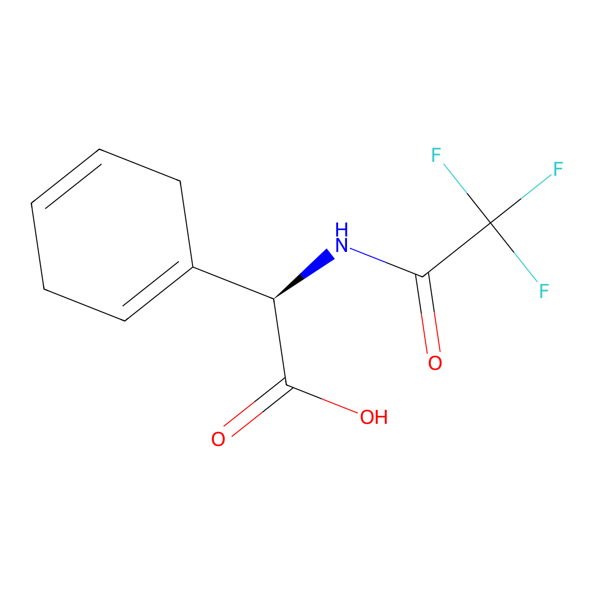 (2R)-2-(cyclohexa-1,4-dien-1-yl)-2-(trifluoroacetamido)acetic acid molecular structure, CAS 2679919-14-1