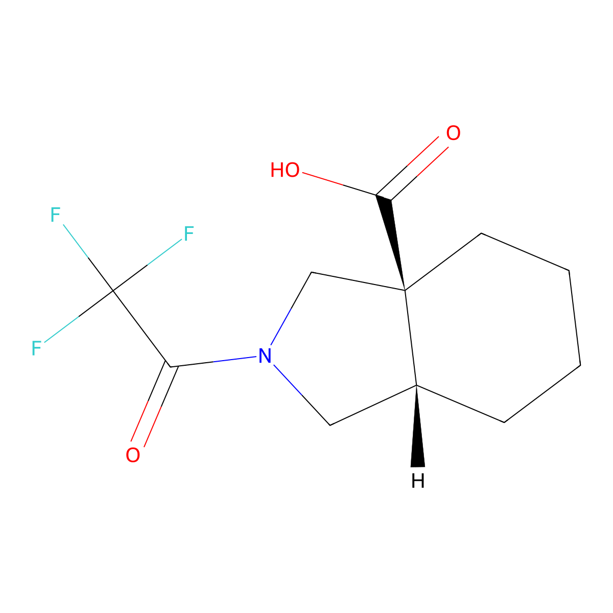 rac-(3aR,7aR)-2-(trifluoroacetyl)-octahydro-1H-isoindole-3a-carboxylic acid molecular structure, CAS 2679919-60-7