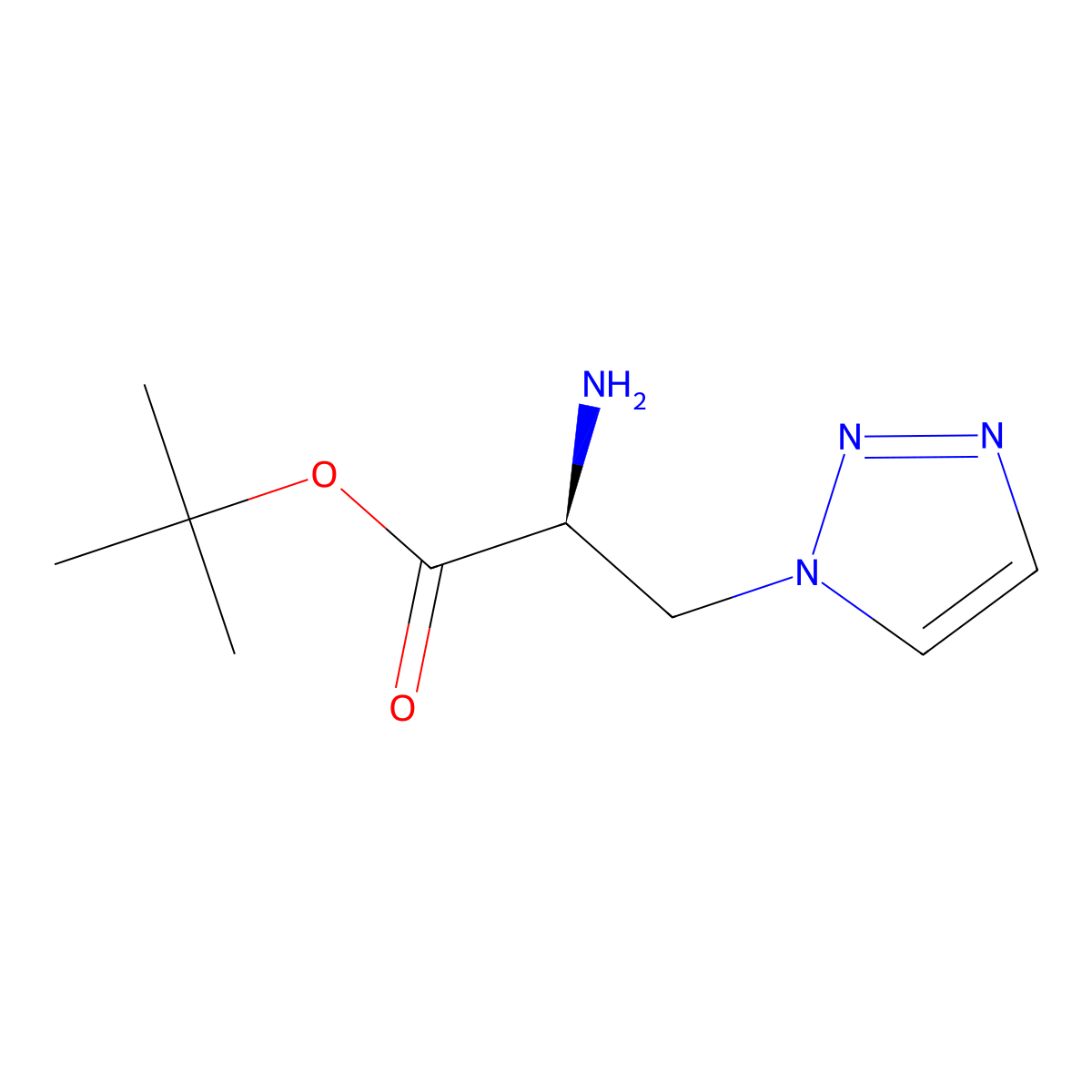 tert-butyl (2S)-2-amino-3-(1H-1,2,3-triazol-1-yl)propanoate molecular structure, CAS 2679919-62-9