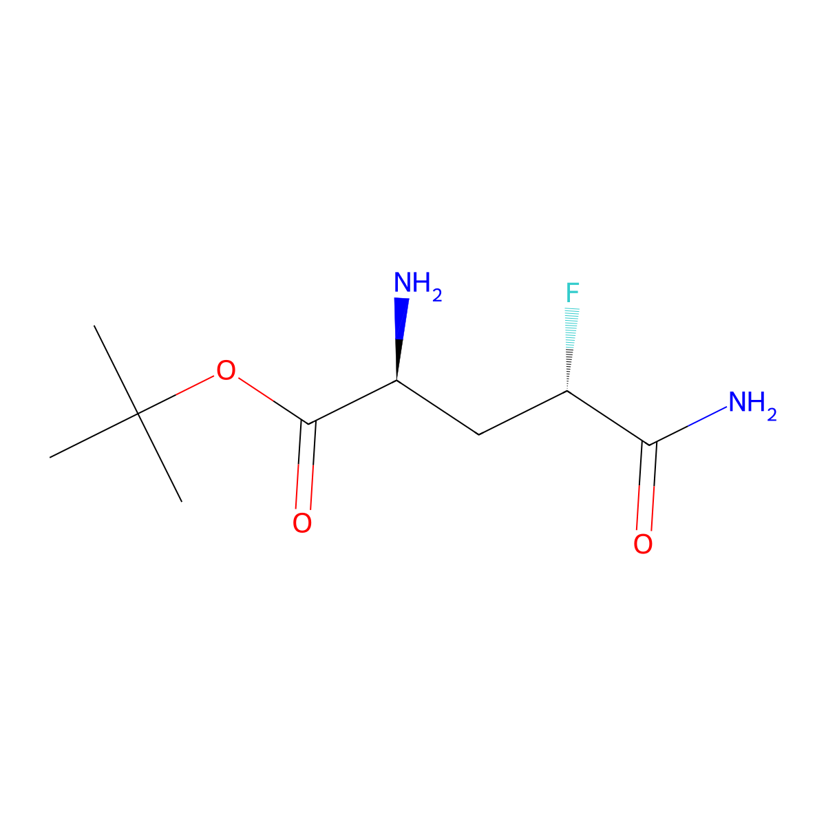 tert-butyl (2S,4S)-2-amino-4-carbamoyl-4-fluorobutanoate molecular structure, CAS 2679919-82-3