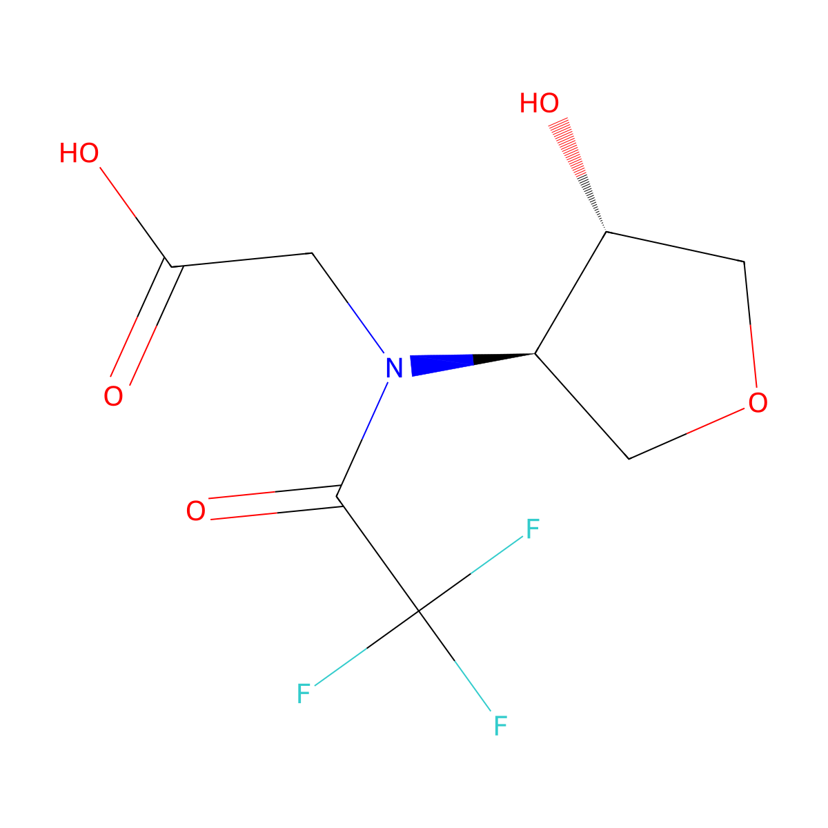 rac-2-{2,2,2-trifluoro-N-[(3R,4S)-4-hydroxyoxolan-3-yl]acetamido}acetic acid molecular structure, CAS 2679920-11-5