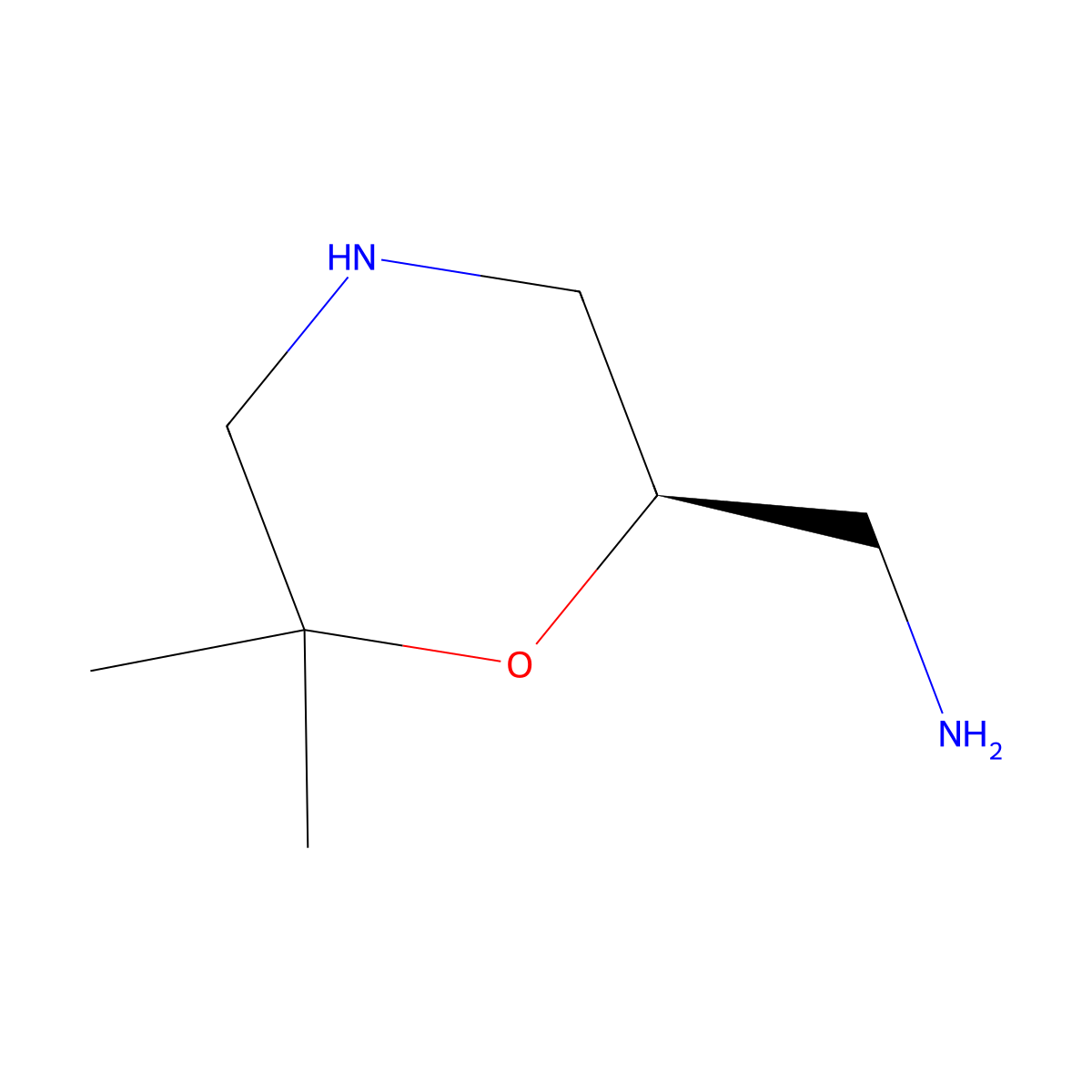 [(2R)-6,6-dimethylmorpholin-2-yl]methanamine molecular structure, CAS 2679920-21-7