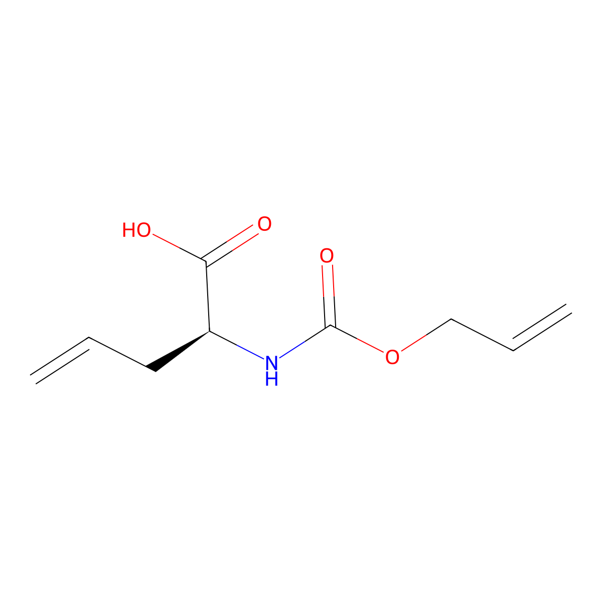 (2S)-2-{[(prop-2-en-1-yloxy)carbonyl]amino}pent-4-enoic acid molecular structure, CAS 2679920-43-3