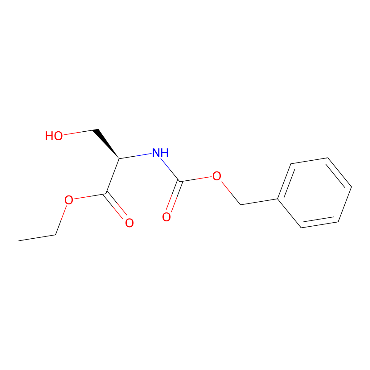 Ethyl (2R)-2-{[(benzyloxy)carbonyl]amino}-3-hydroxypropanoate molecular structure, CAS 2679920-45-5