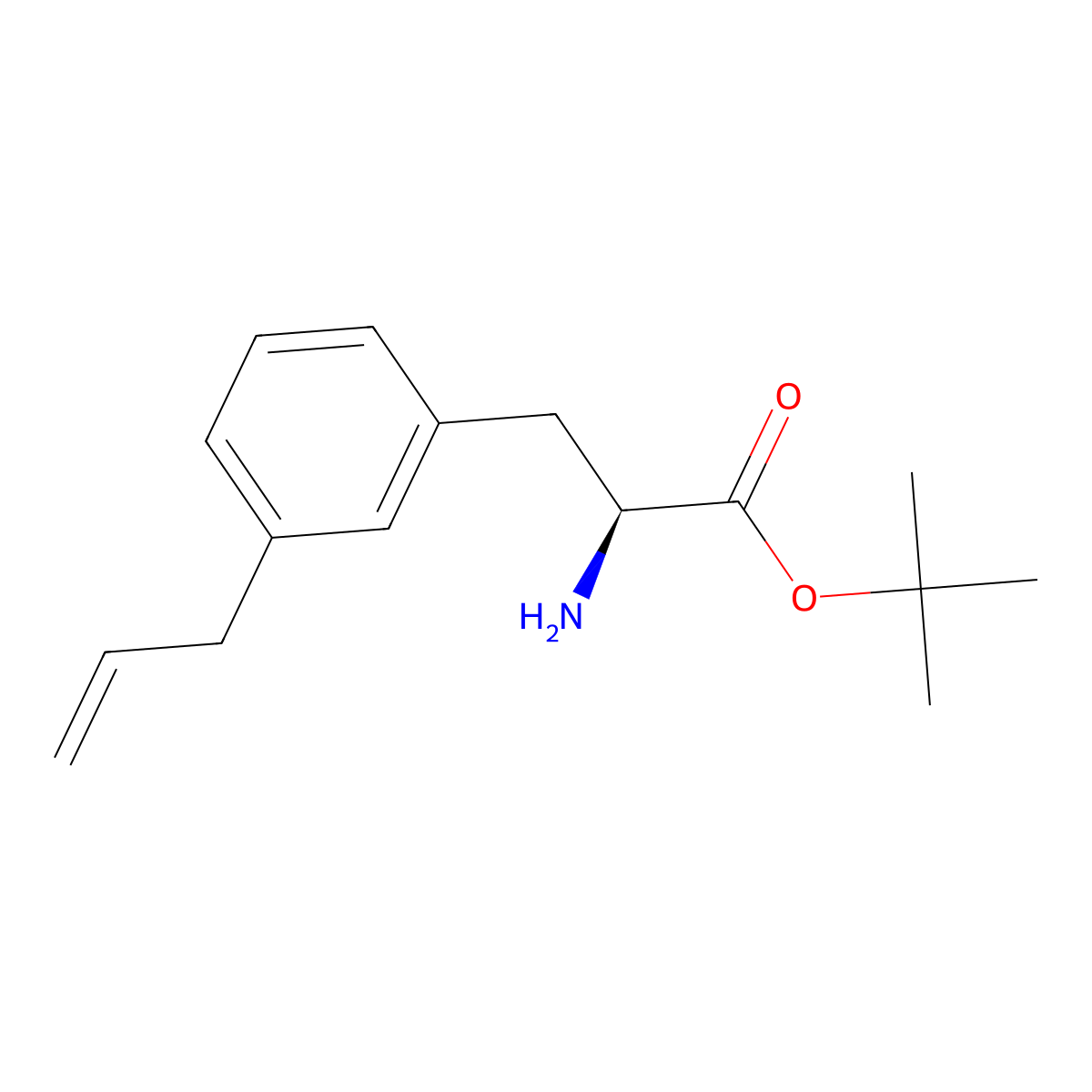 tert-butyl (2S)-2-amino-3-[3-(prop-2-en-1-yl)phenyl]propanoate molecular structure, CAS 2679920-69-3