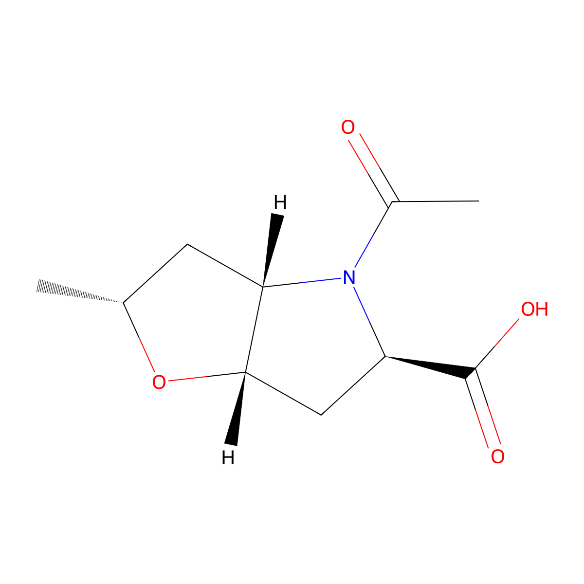 rac-(2R,3aS,5R,6aS)-4-acetyl-2-methyl-hexahydro-2H-furo[3,2-b]pyrrole-5-carboxylic acid molecular structure, CAS 2679920-80-8