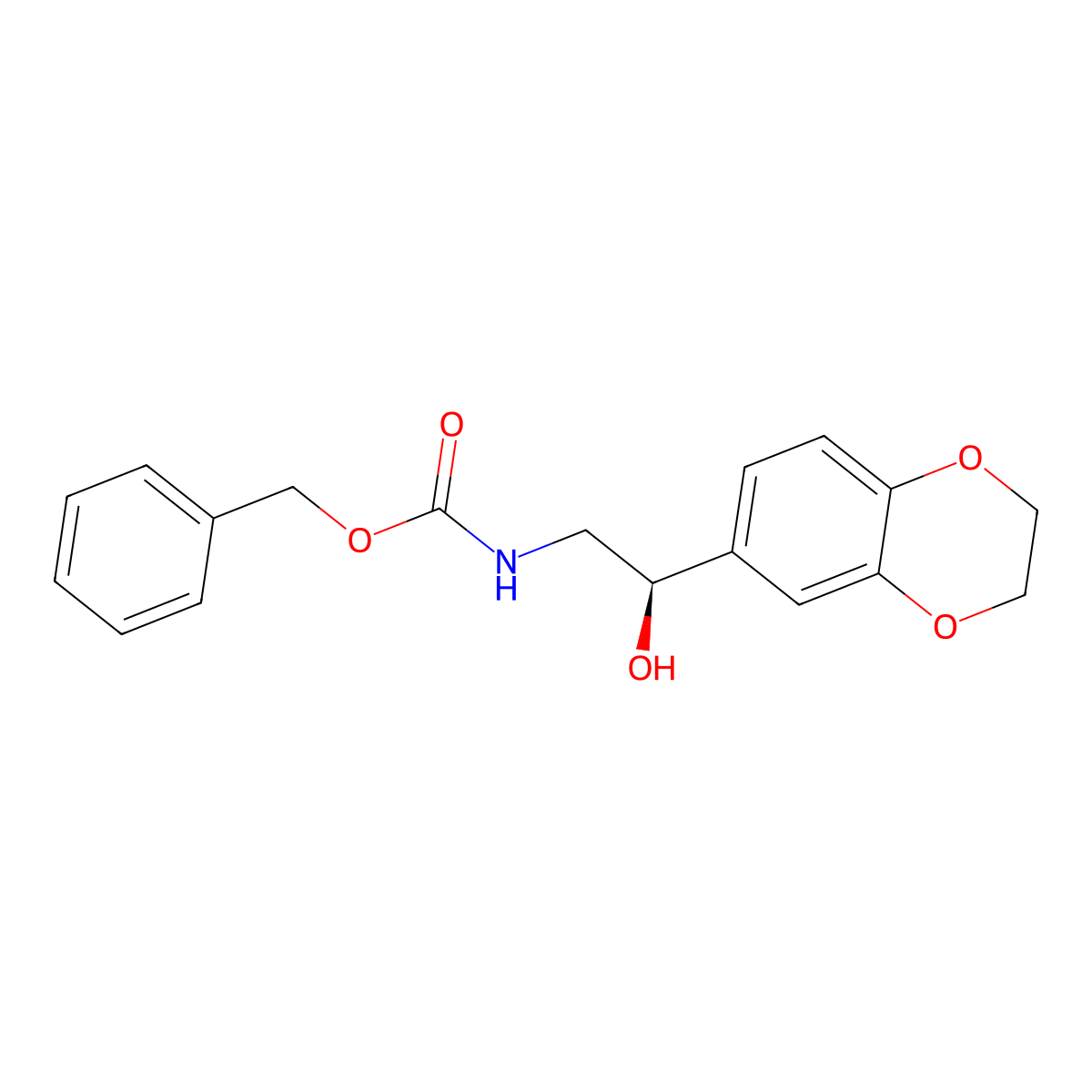 benzyl N-[(2R)-2-(2,3-dihydro-1,4-benzodioxin-6-yl)-2-hydroxyethyl]carbamate molecular structure, CAS 2679920-97-7