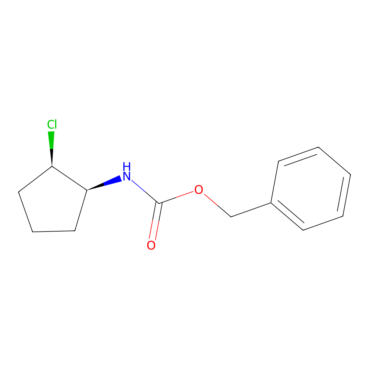 rac-benzyl N-[(1R,2S)-2-chlorocyclopentyl]carbamate molecular structure, CAS 2679921-13-0