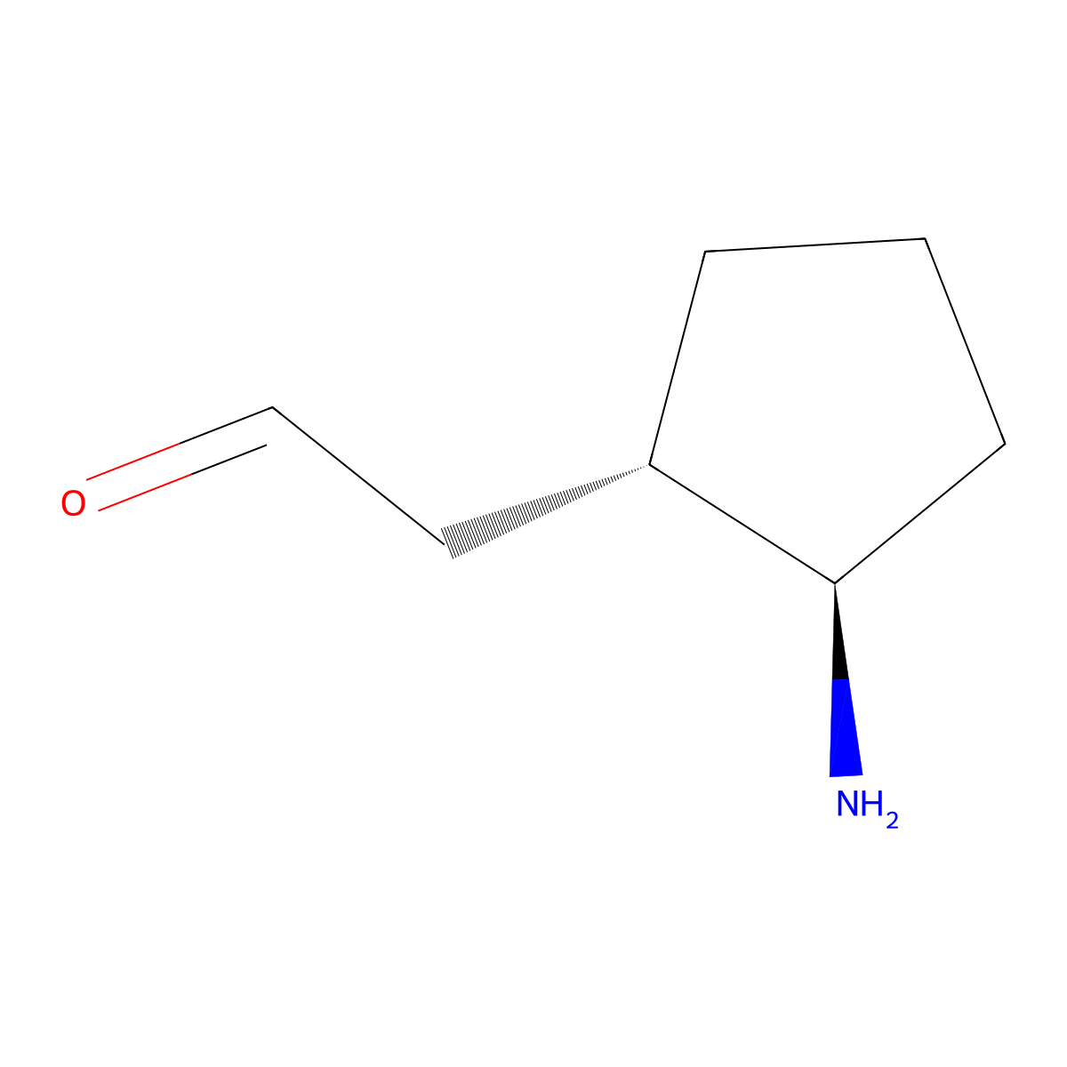 2-(2-Aminocyclopentyl)acetaldehyde molecular structure, CAS 2679921-16-3