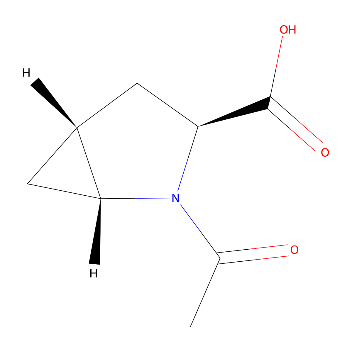 (1R,3S,5R)-2-acetyl-2-azabicyclo[3.1.0]hexane-3-carboxylic acid molecular structure, CAS 2679921-18-5