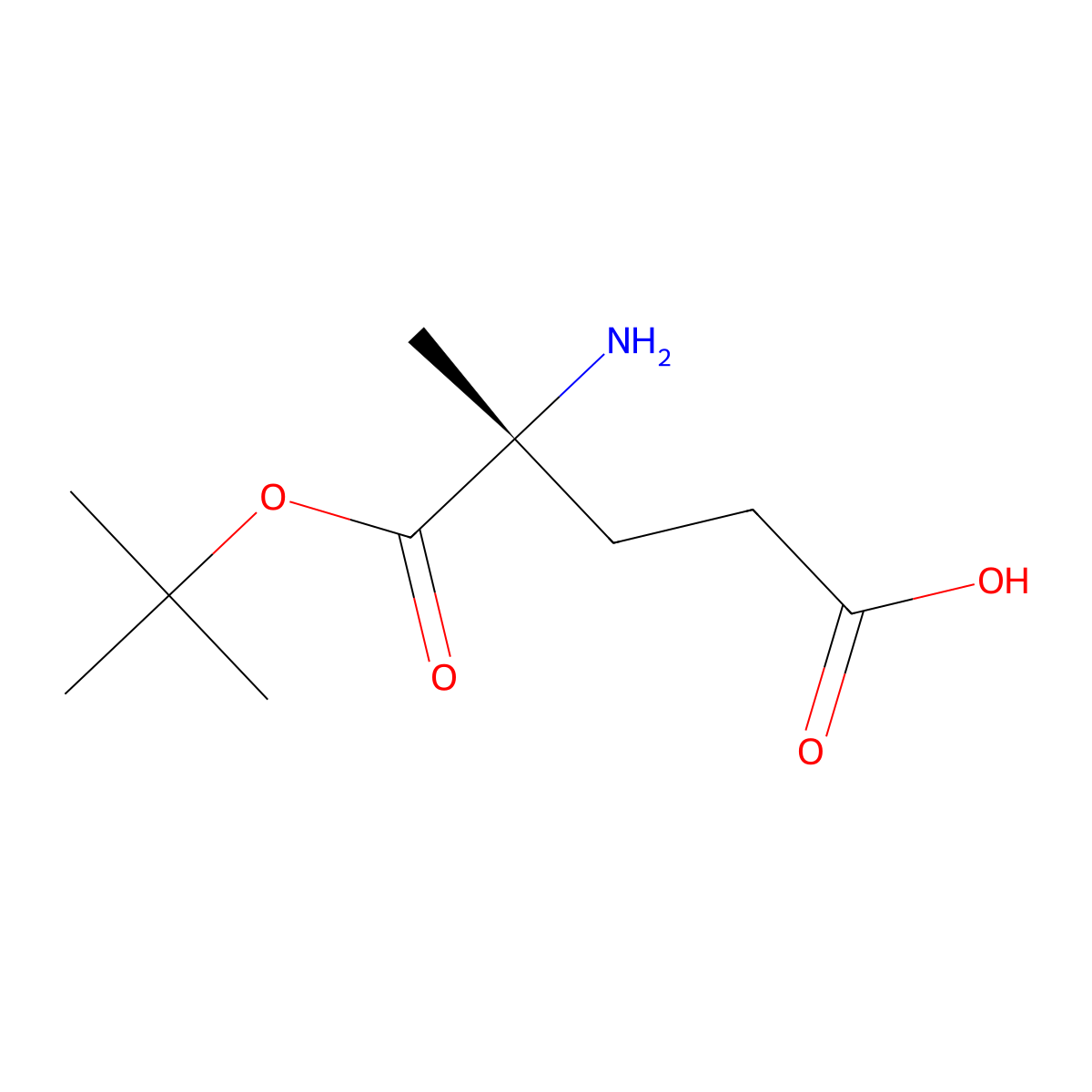 (4R)-4-amino-5-(tert-butoxy)-4-methyl-5-oxopentanoic acid molecular structure, CAS 2679921-43-6