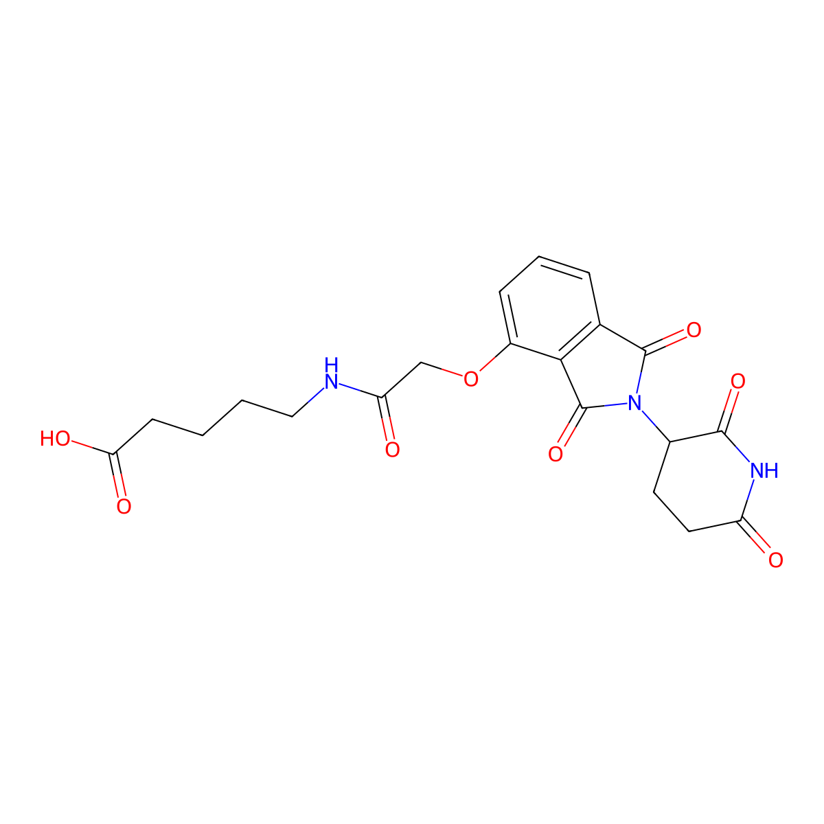 5-(2-((2-(2,6-Dioxopiperidin-3-yl)-1,3-dioxoisoindolin-4-yl)oxy)acetamido)pentanoic acid molecular structure, CAS 2679925-41-6