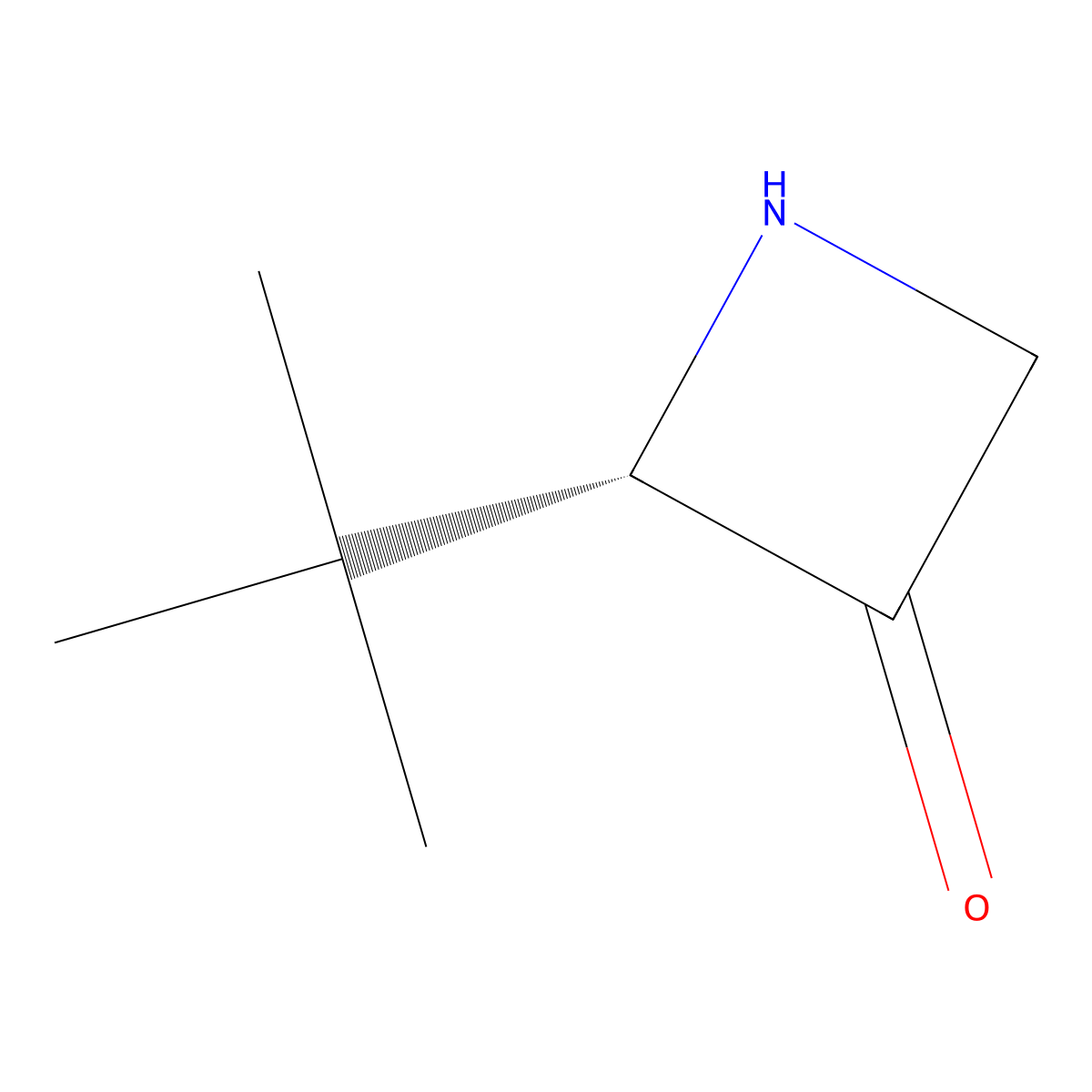 (2S)-2-tert-butylazetidin-3-one molecular structure, CAS 2679926-04-4