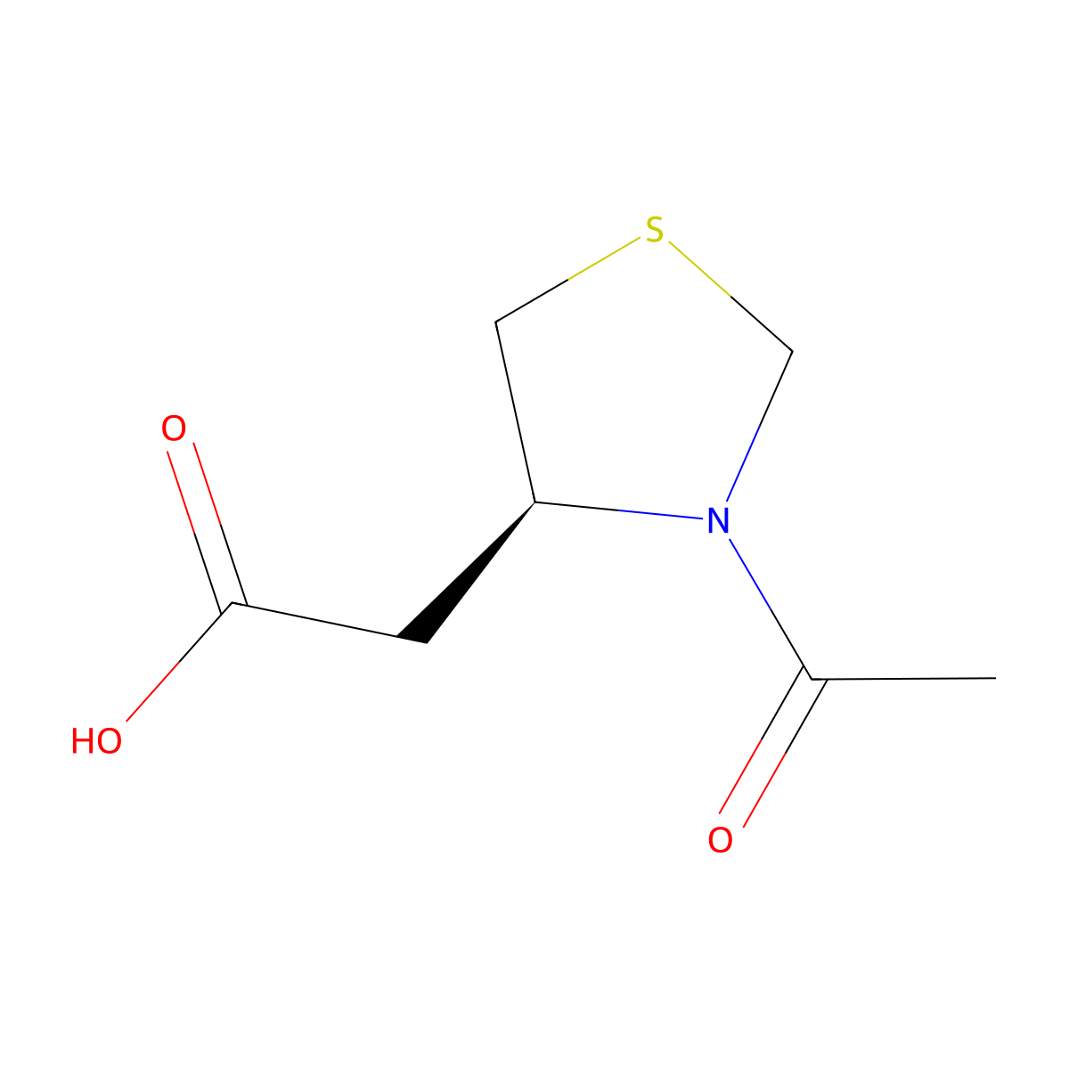 2-[(4S)-3-acetyl-1,3-thiazolidin-4-yl]acetic acid molecular structure, CAS 2679926-12-4