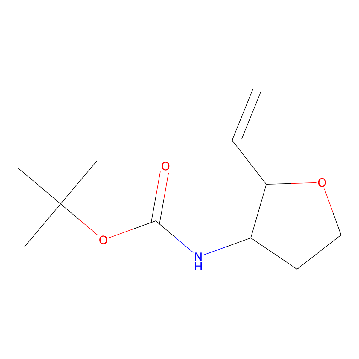 rac-tert-butyl N-[(2R,3S)-2-ethenyloxolan-3-yl]carbamate molecular structure, CAS 2679926-15-7