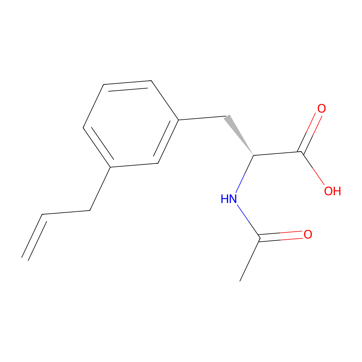 (2R)-2-acetamido-3-[3-(prop-2-en-1-yl)phenyl]propanoic acid molecular structure, CAS 2679926-24-8