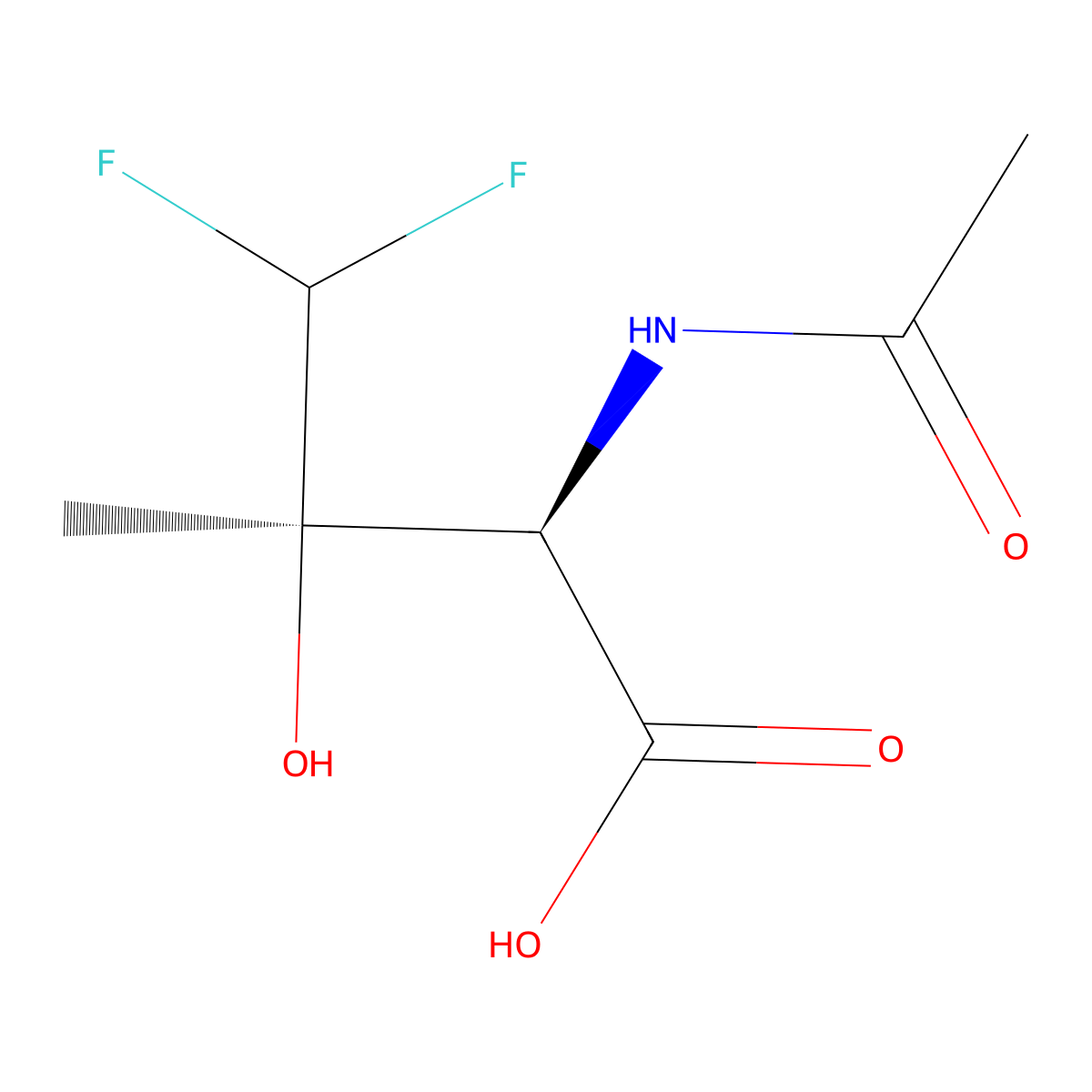 rac-(2R,3R)-2-acetamido-4,4-difluoro-3-hydroxy-3-methylbutanoic acid molecular structure, CAS 2679926-34-0