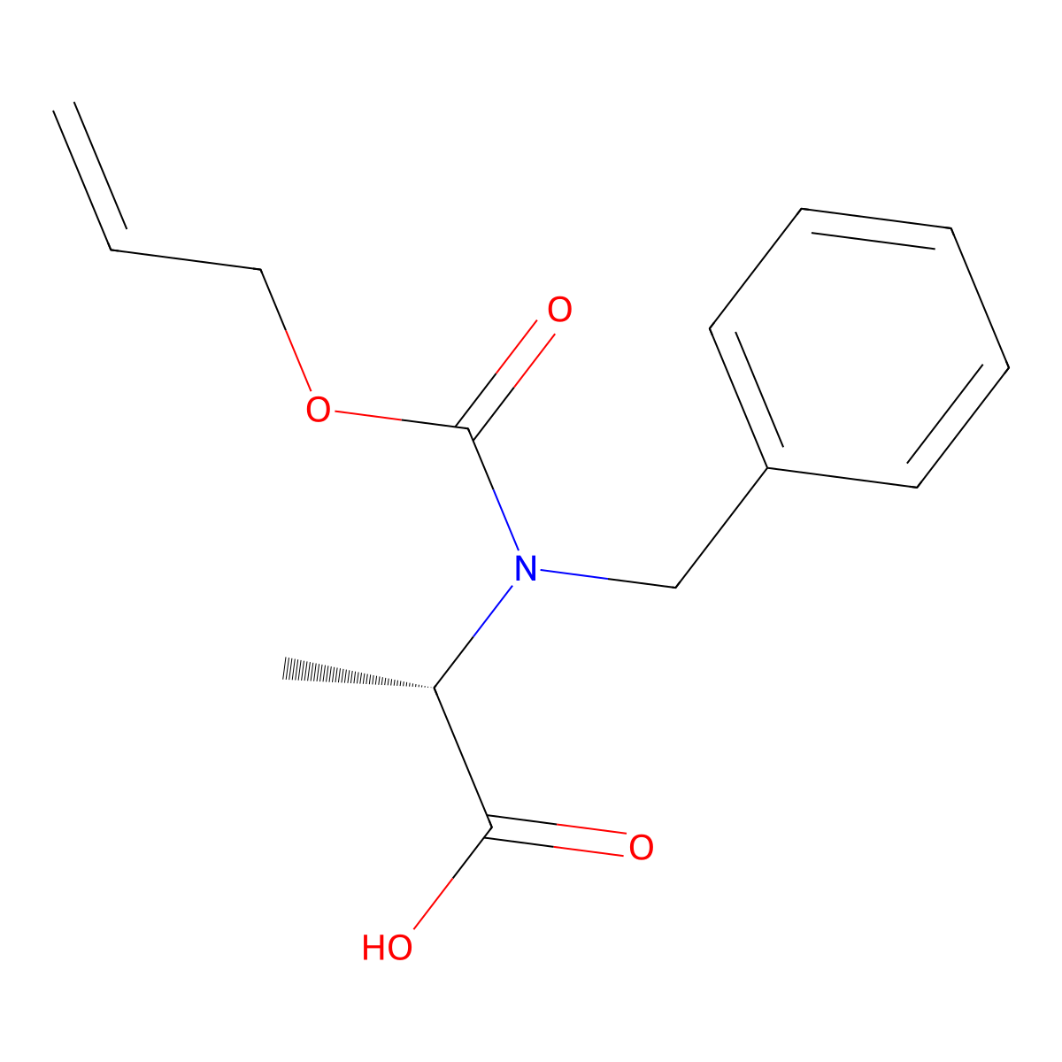(2S)-2-{benzyl[(prop-2-en-1-yloxy)carbonyl]amino}propanoic acid molecular structure, CAS 2679926-51-1