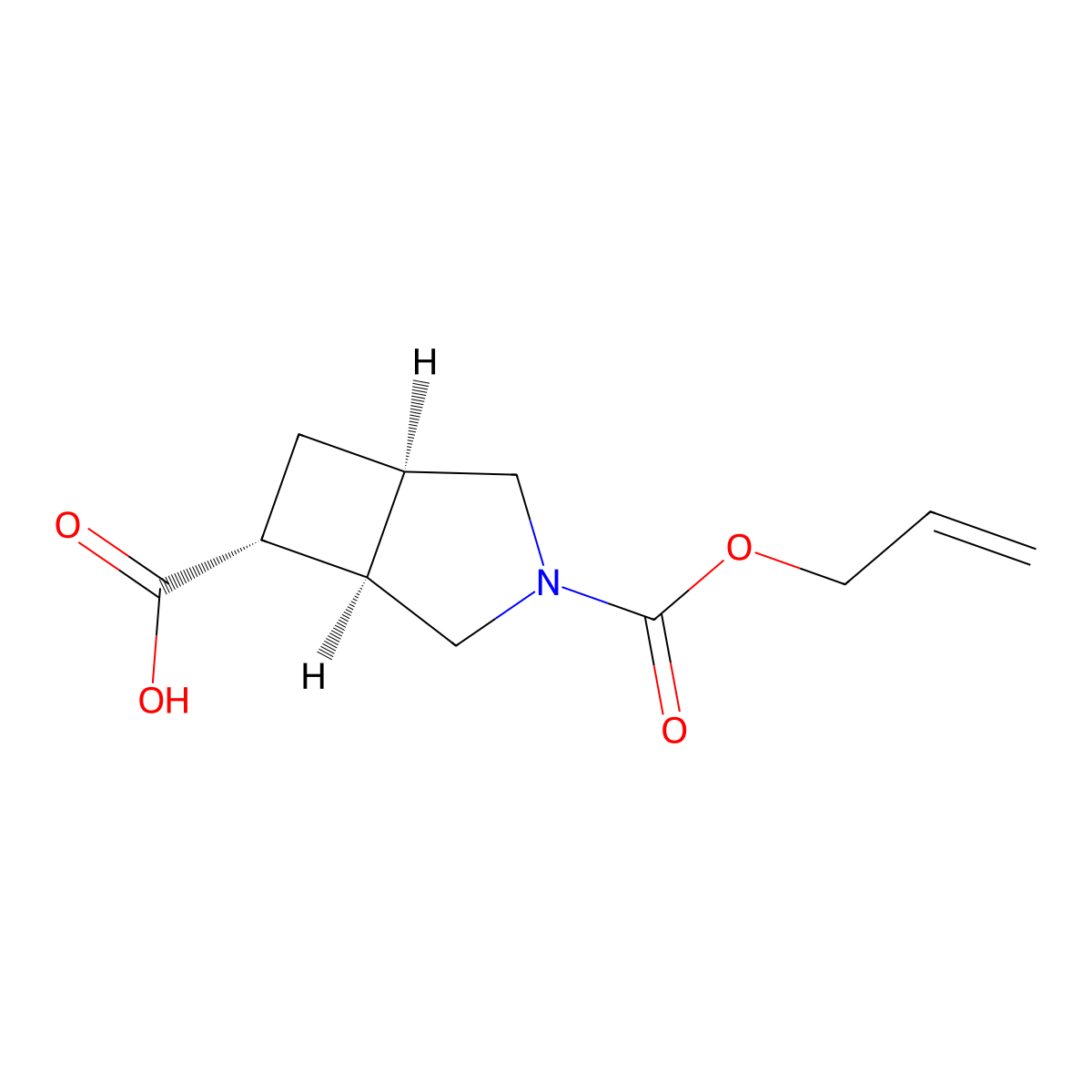 rac-(1R,5R,6R)-3-[(prop-2-en-1-yloxy)carbonyl]-3-azabicyclo[3.2.0]heptane-6-carboxylic acid molecular structure, CAS 2679926-66-8