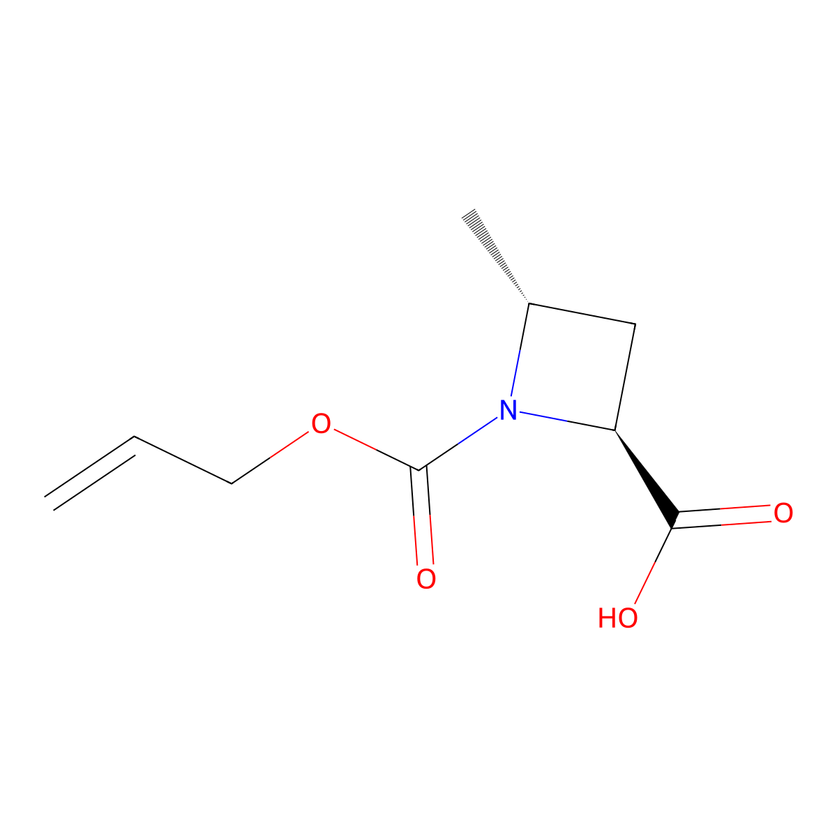 rac-(2R,4S)-4-methyl-1-[(prop-2-en-1-yloxy)carbonyl]azetidine-2-carboxylic acid molecular structure, CAS 2679926-76-0