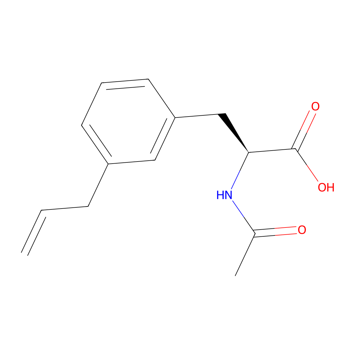 (2S)-2-acetamido-3-[3-(prop-2-en-1-yl)phenyl]propanoic acid molecular structure, CAS 2679926-93-1