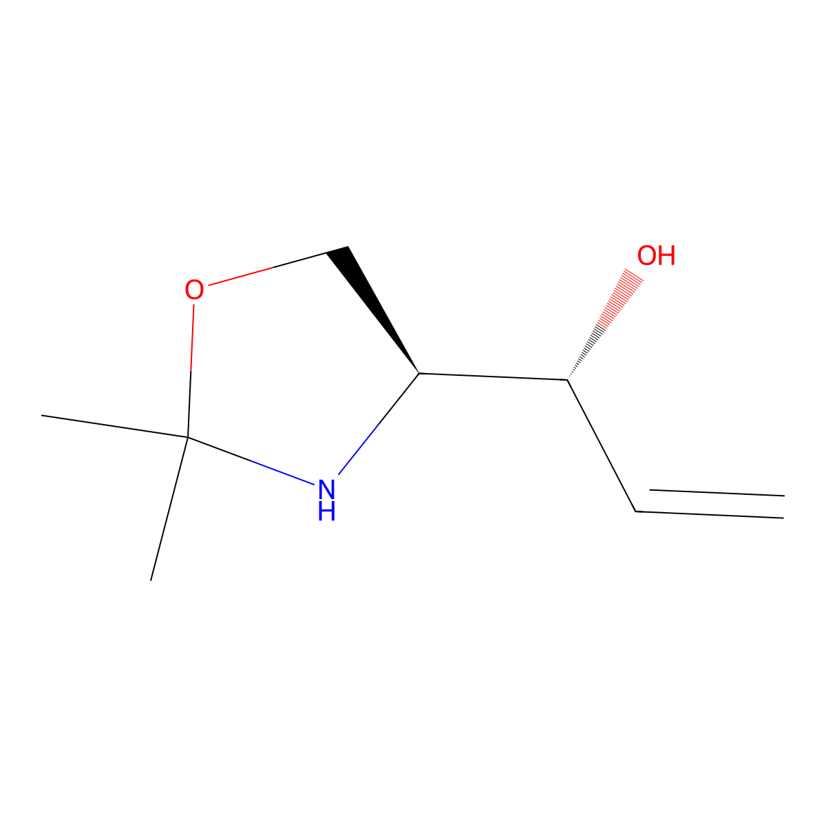 (1R)-1-[(4S)-2,2-dimethyl-1,3-oxazolidin-4-yl]prop-2-en-1-ol molecular structure, CAS 2679927-13-8