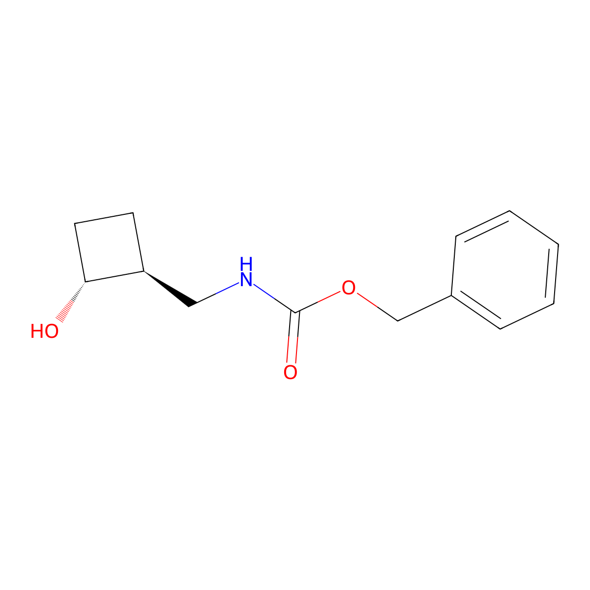 benzyl N-{[(1S,2R)-2-hydroxycyclobutyl]methyl}carbamate molecular structure, CAS 2679927-14-9