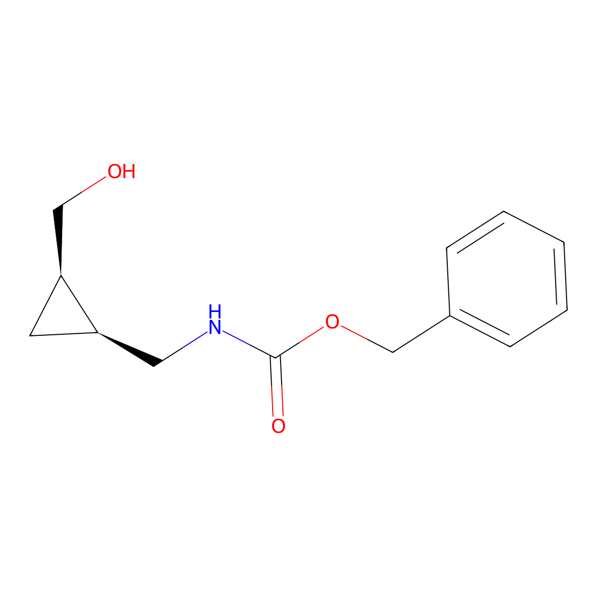rac-benzyl N-{[(1R,2S)-2-(hydroxymethyl)cyclopropyl]methyl}carbamate molecular structure, CAS 2679927-16-1
