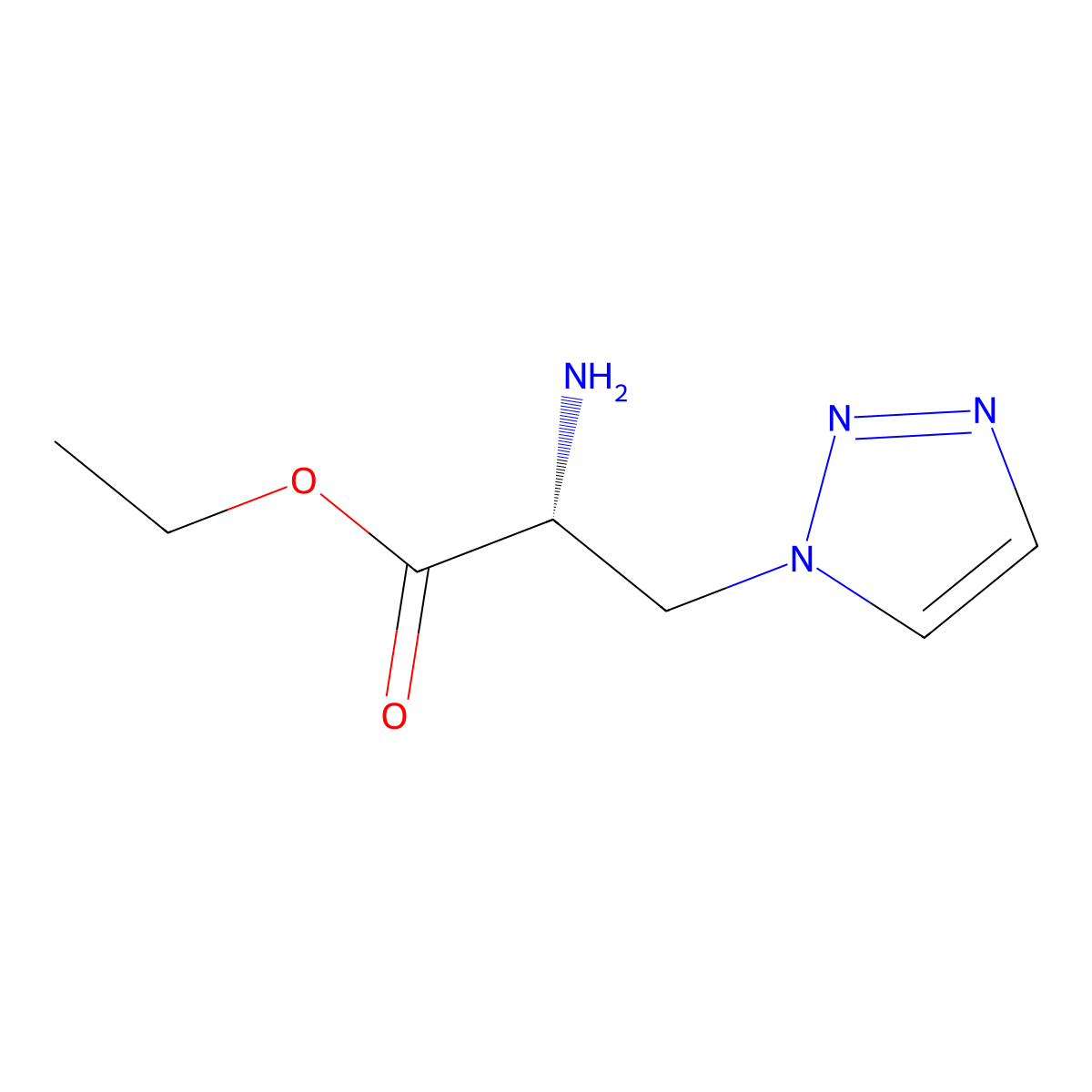 ethyl (2R)-2-amino-3-(1H-1,2,3-triazol-1-yl)propanoate molecular structure, CAS 2679927-22-9