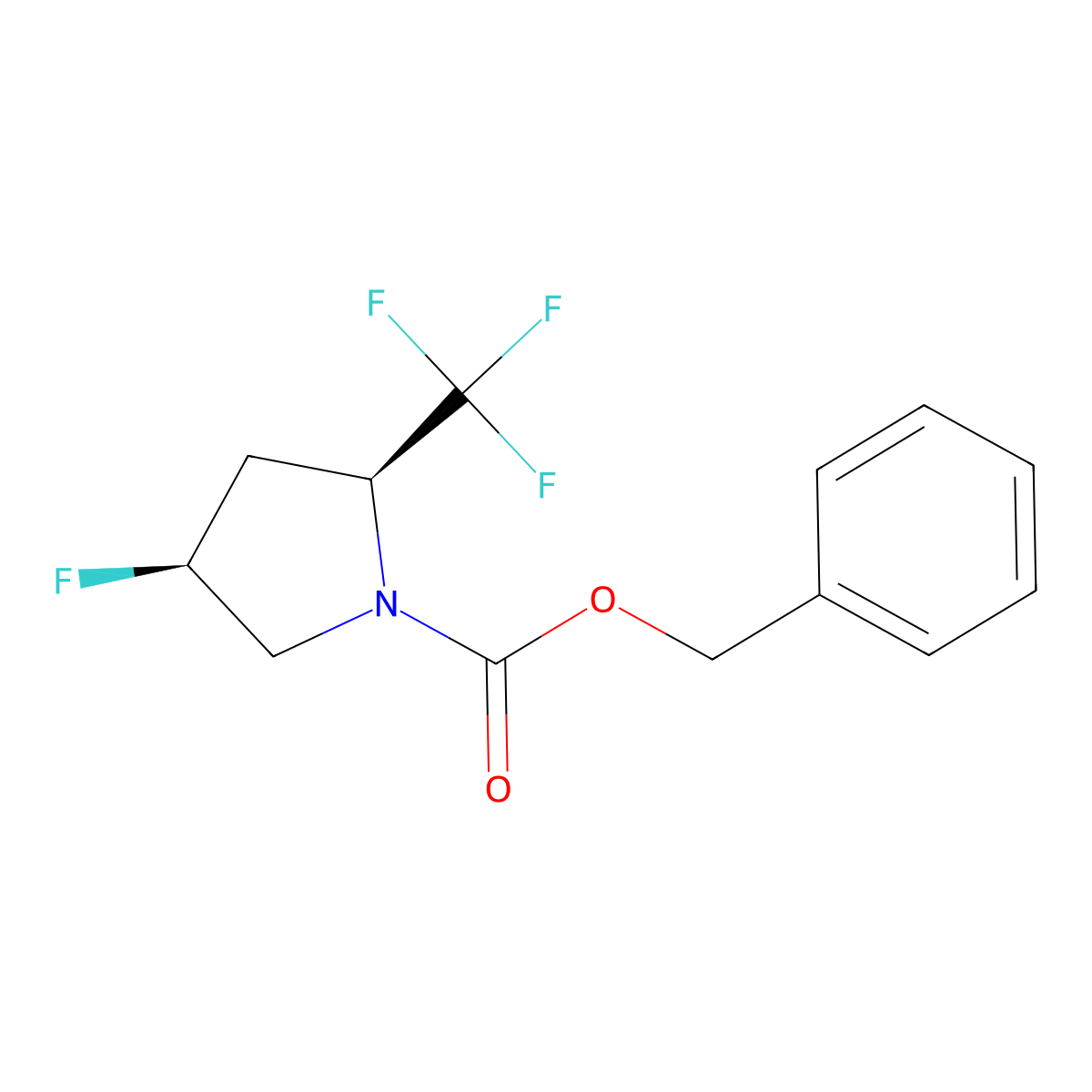 benzyl (2S,4S)-4-fluoro-2-(trifluoromethyl)pyrrolidine-1-carboxylate molecular structure, CAS 2679927-87-6