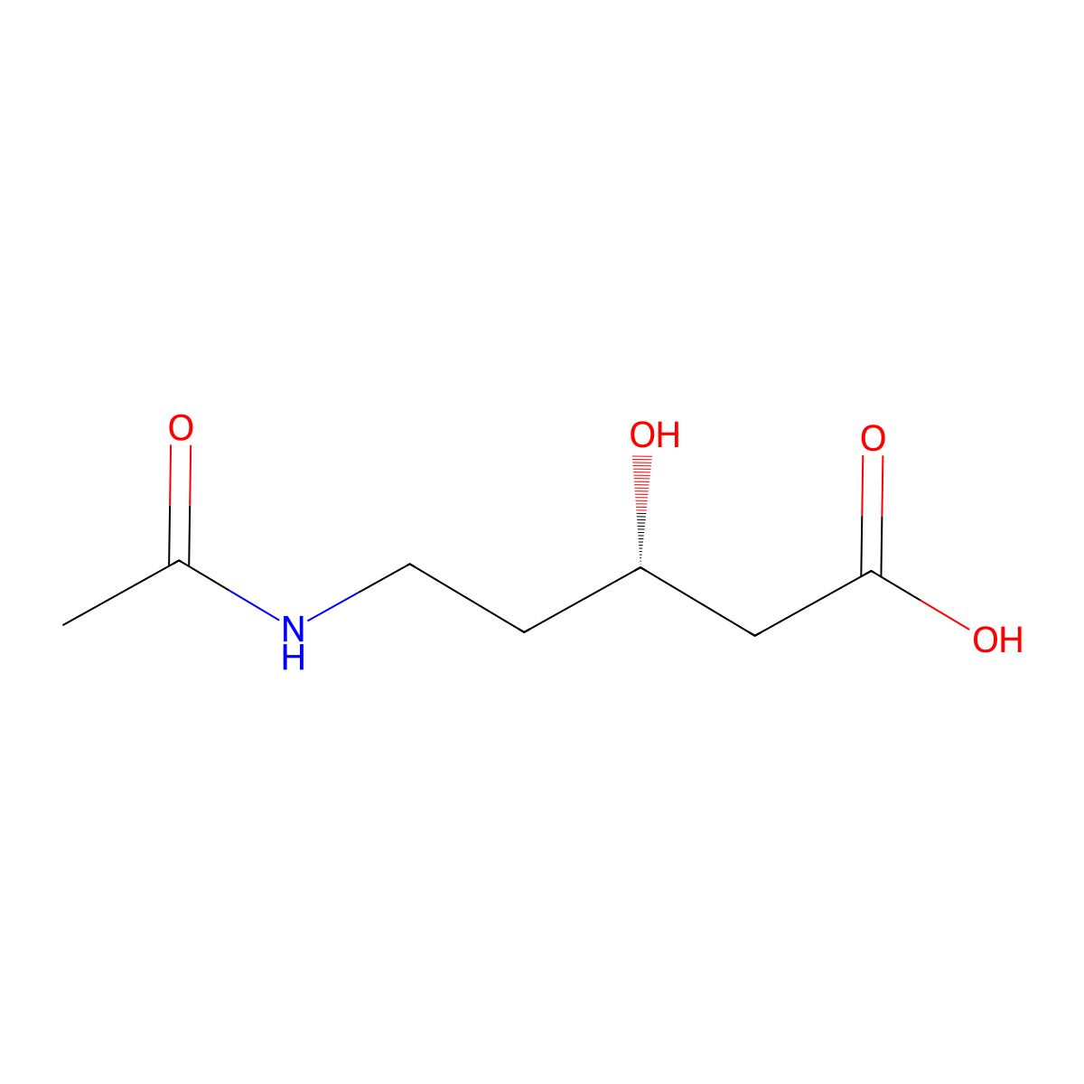 (3S)-5-acetamido-3-hydroxypentanoic acid molecular structure, CAS 2679927-94-5
