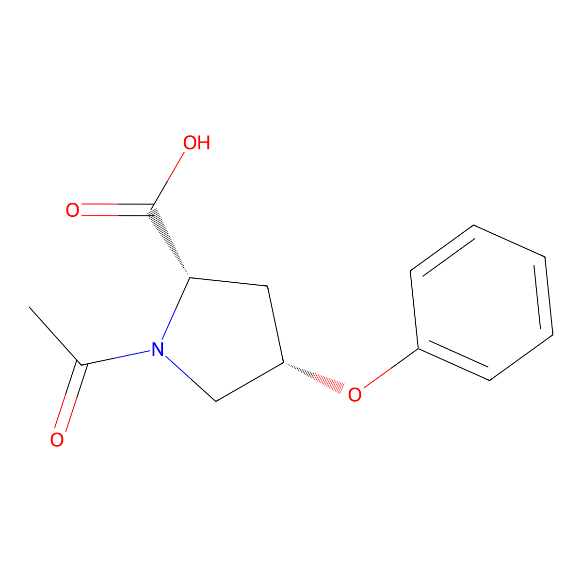 (2S,4S)-1-acetyl-4-phenoxypyrrolidine-2-carboxylic acid molecular structure, CAS 2679928-26-6