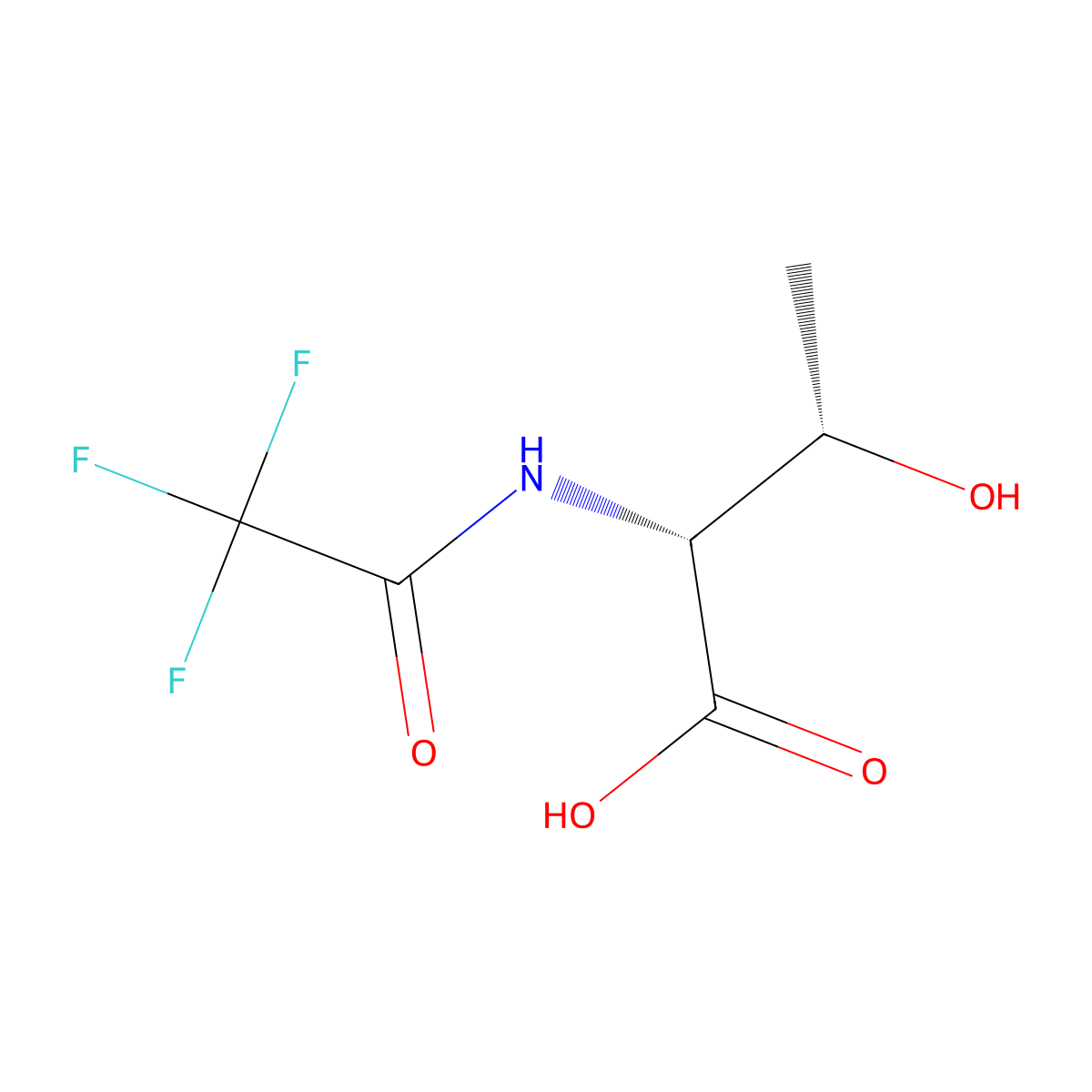 (2R,3S)-3-hydroxy-2-(trifluoroacetamido)butanoic acid molecular structure, CAS 2679928-36-8